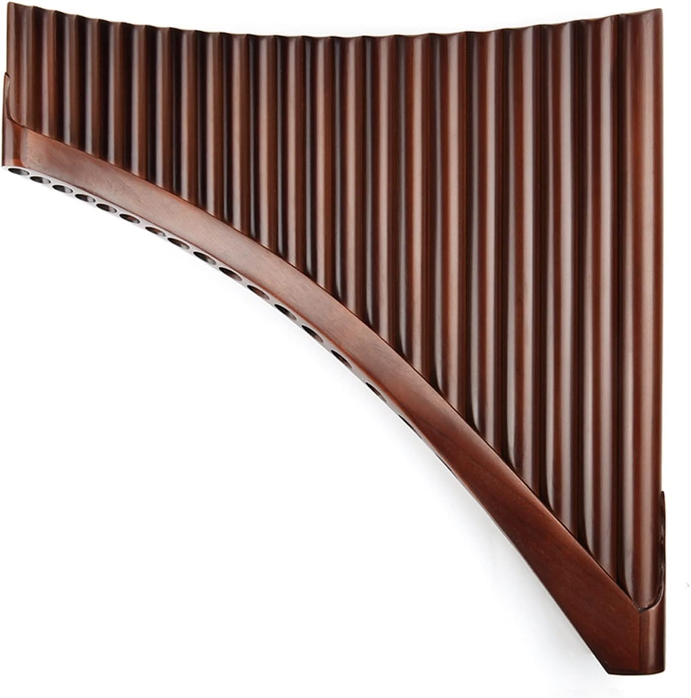 22 Pipes C Key Brown Pan Flute Woodwind Instrument Bamboo Handmade Pan Flute (Color : Right)