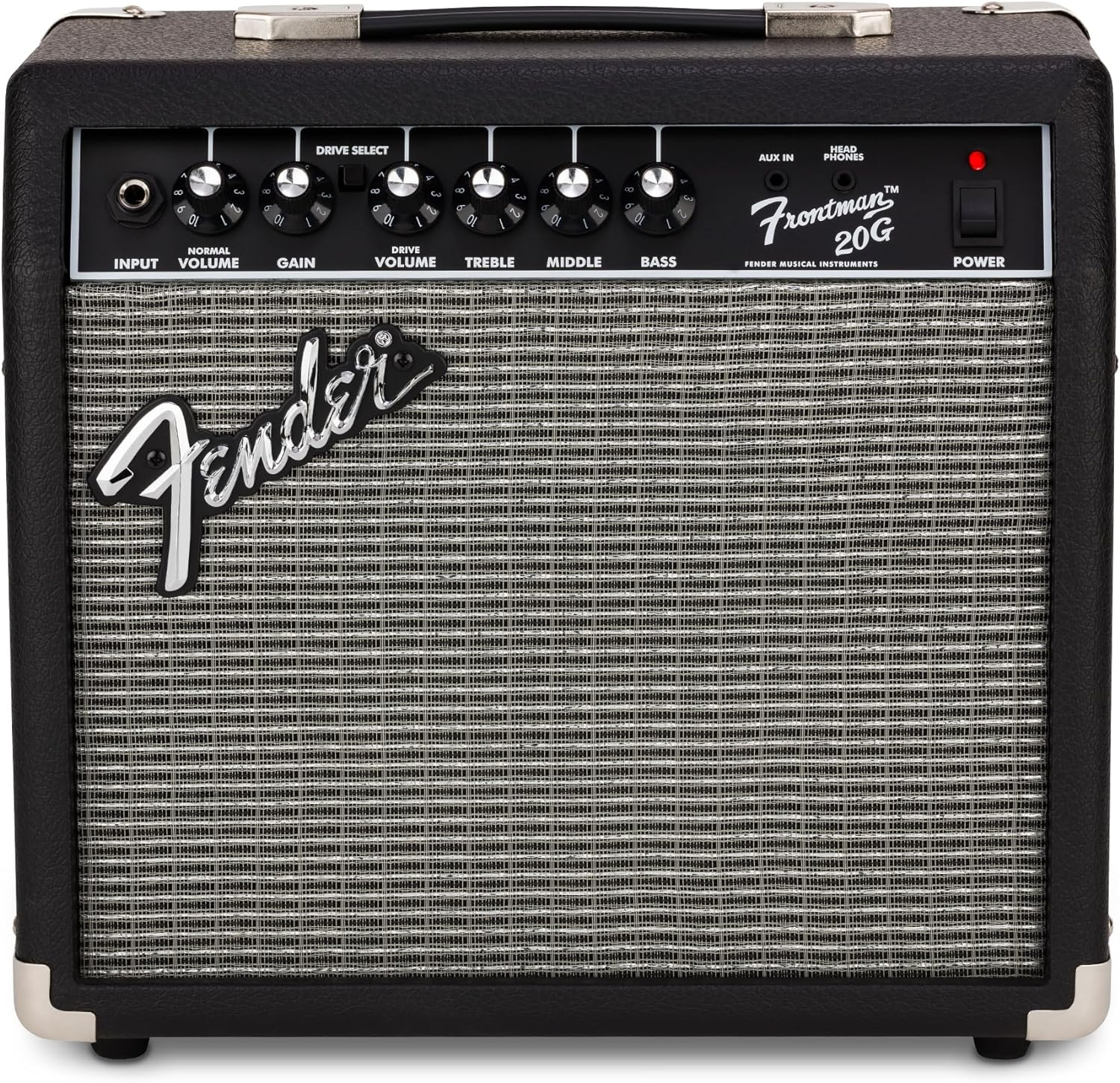 Fender Frontman 20G Guitar Amp, 20 Watts, with 2-Year Warranty 6 Inch Fender Special Design Speaker, 10x16x16 inches