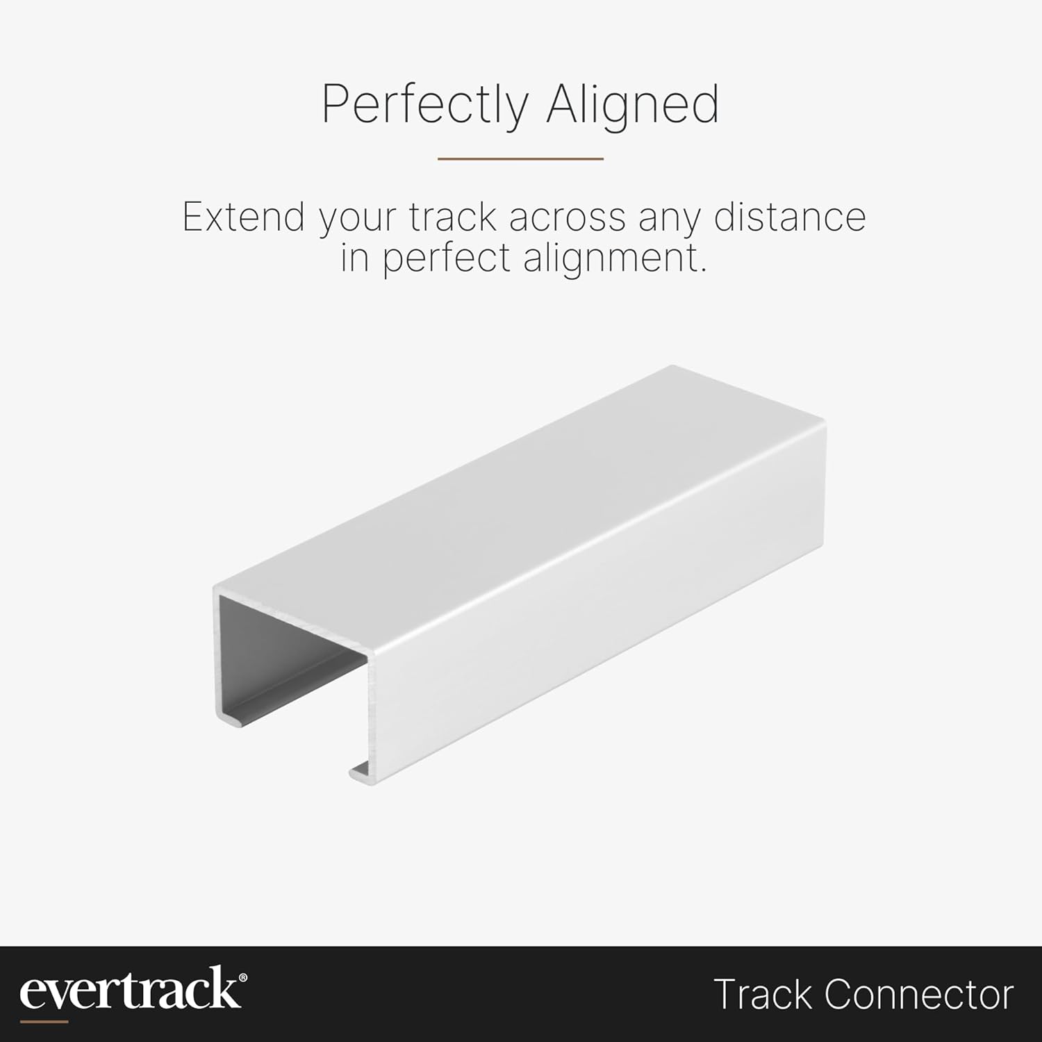 Curtain Track - Corner Section for Ceiling Curtain Track - USA Made - 90 Degree Bend, Anodized Silver