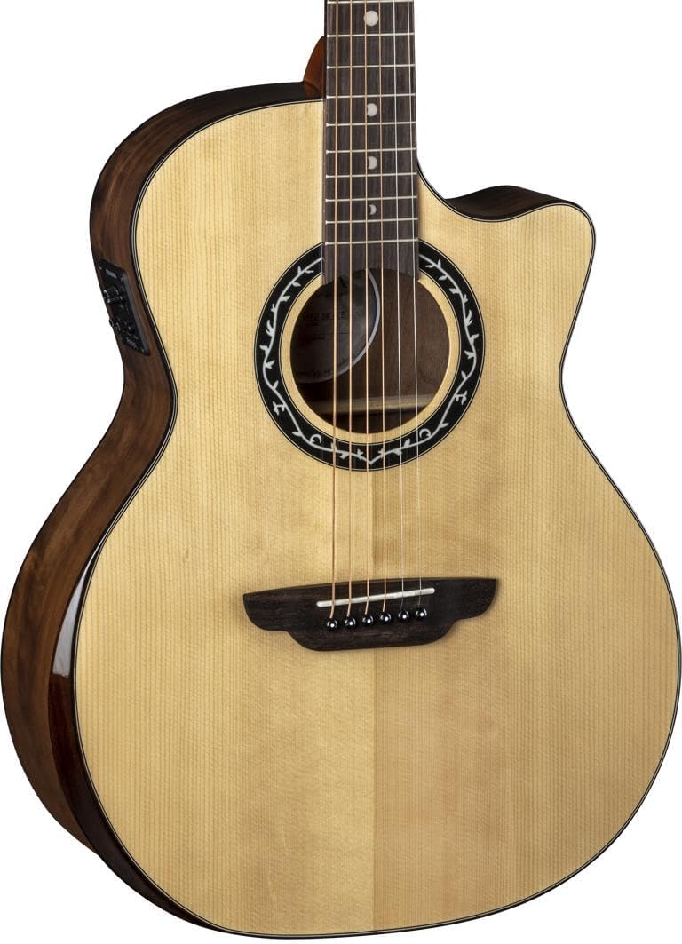 Luna Vineyard Bevel Grand Auditorium Acoustic-electric Guitar - Natural