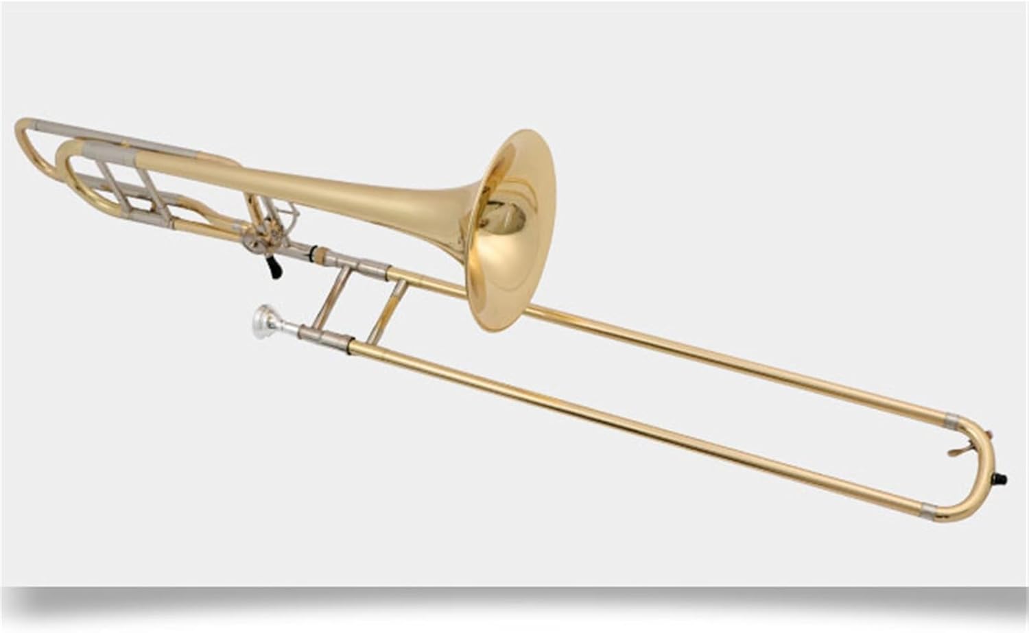 Lacquer gold tenor B flat trombone beginner professional brass instrument