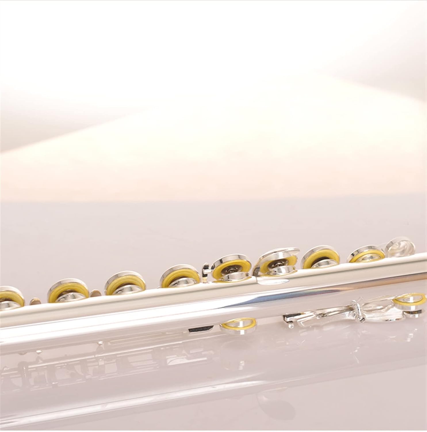 Flute Kit Wind Instrument Nickel- Plated Silver Flute 16 Hole Closed Hole C Flute White Copper B Tail E Key Segmentation Intermediate Flute