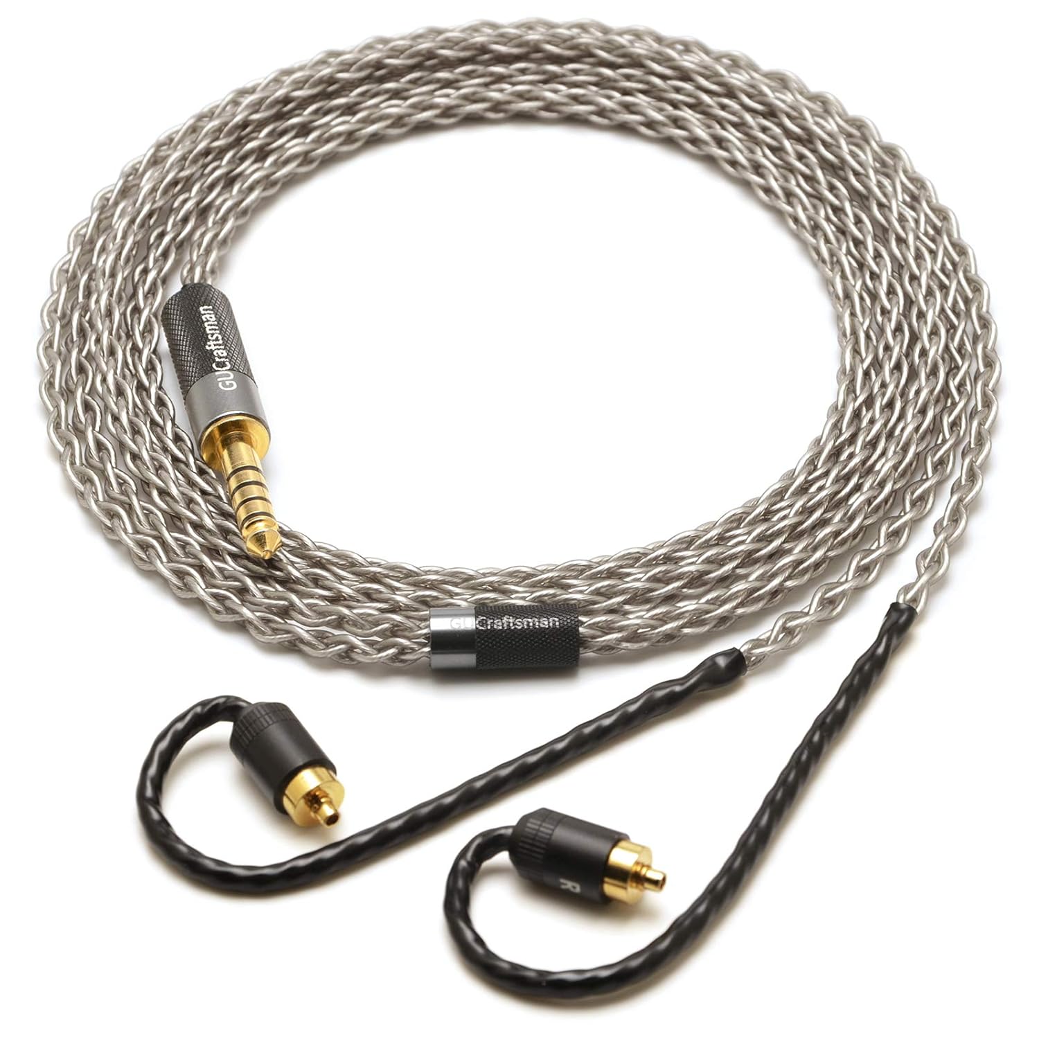 6N Single Crystal Silver Upgrade Earphone Cable 2.5mm/4.4mm Balance Earphone Upgrade Cable for Sony IER-M7 IER-M9 IER-Z1R (4.4mm Plug)