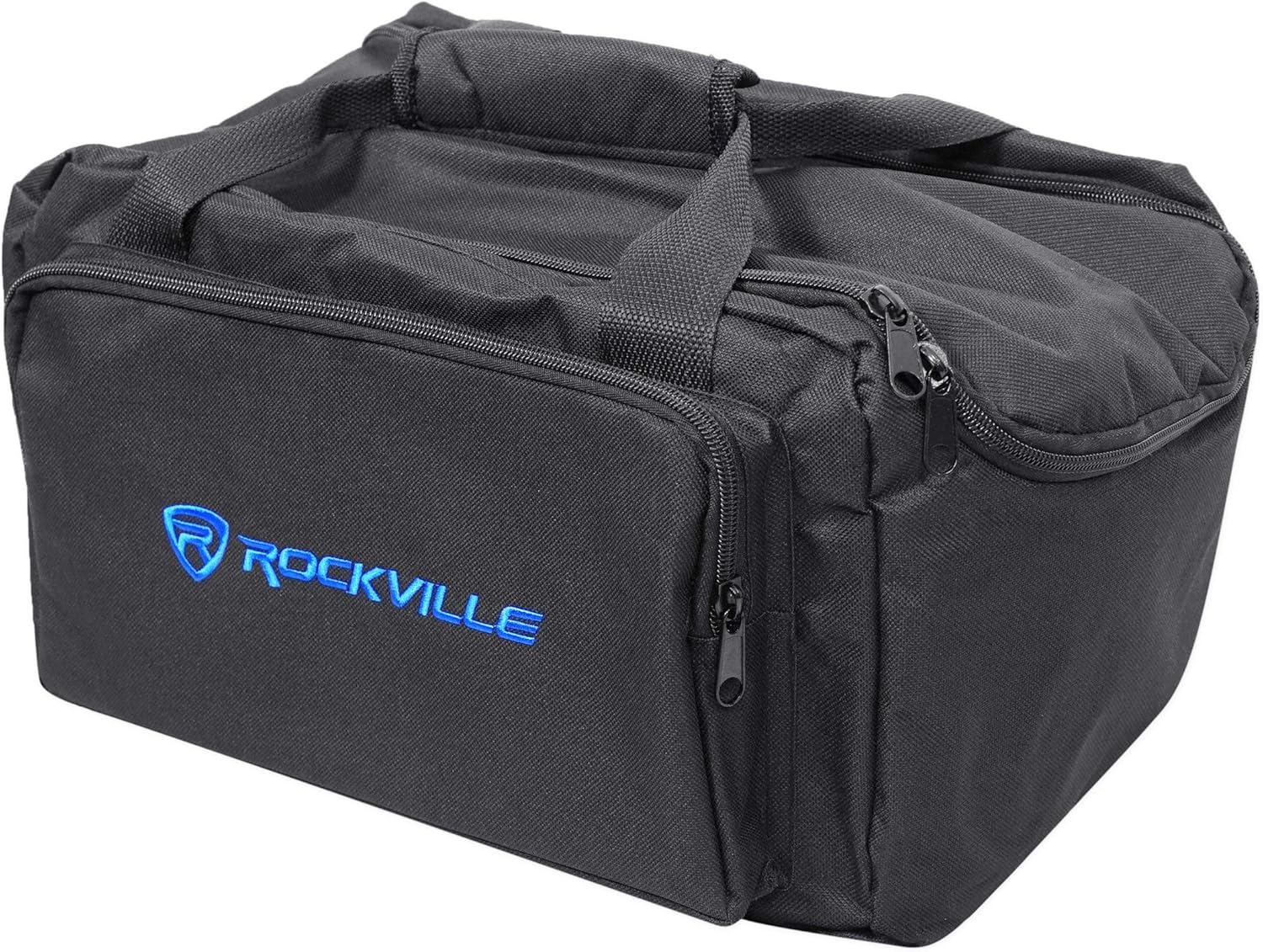 (2) Rockville Party Spinner LED Moving Head DJ Lights+DMX Controller+Bags+Cables