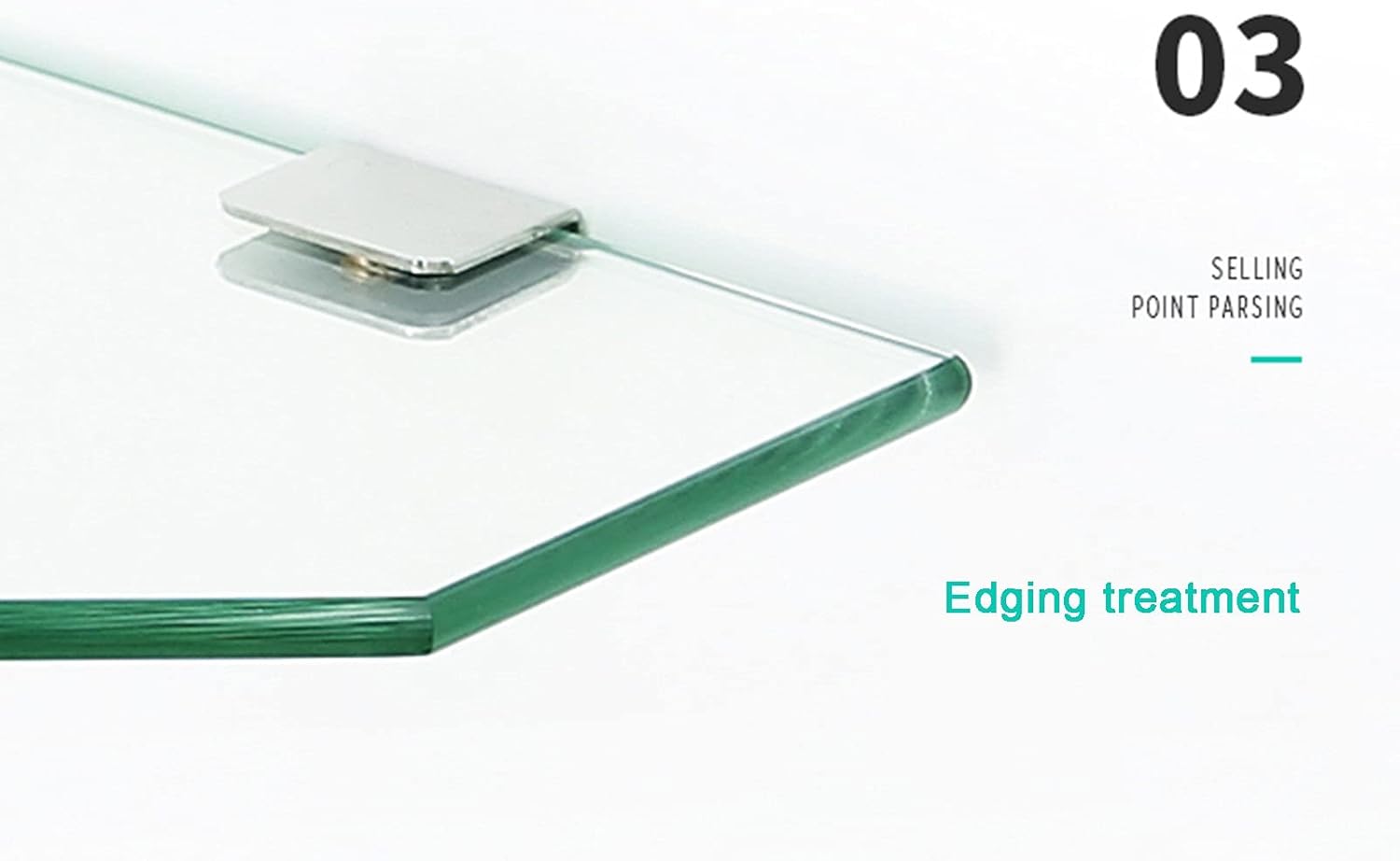 Bathroom Glass Shelf Shower Corner Glass Shelf Tempered Glass Shelf for Bathroom Wall Mount Polished Chrome Bracket (Color : Style2 Size : 28cm)