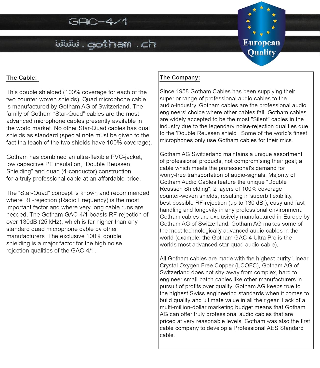 WORLDS BEST CABLES 3 Units - 25 Foot - Gotham GAC-4/1 (Black) - Star Quad, Dual Shielded Balanced Male to Female Microphone Cables with Amphenol AX3M & AX3F Silver XLR Connectors - Custom Made