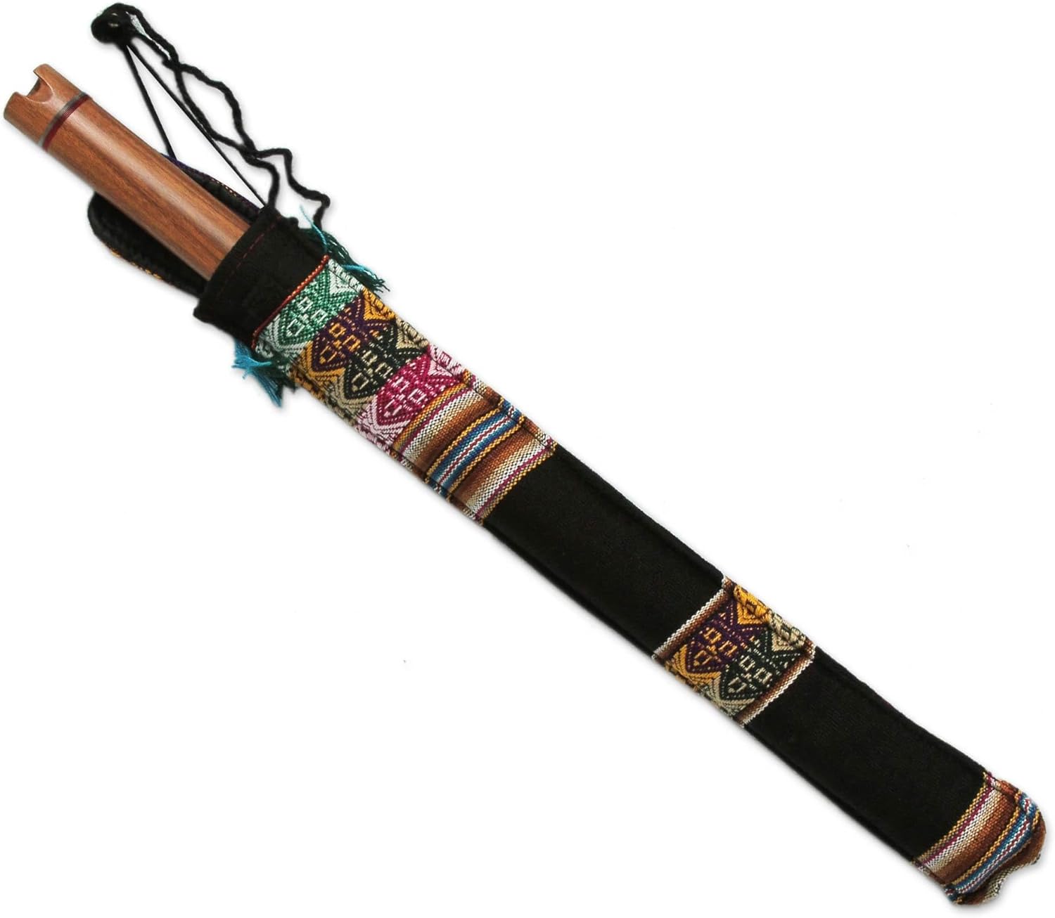 NOVICA Decorative Wood Traditional Peruvian Quena Flute, Brown, 'Jacaranda'