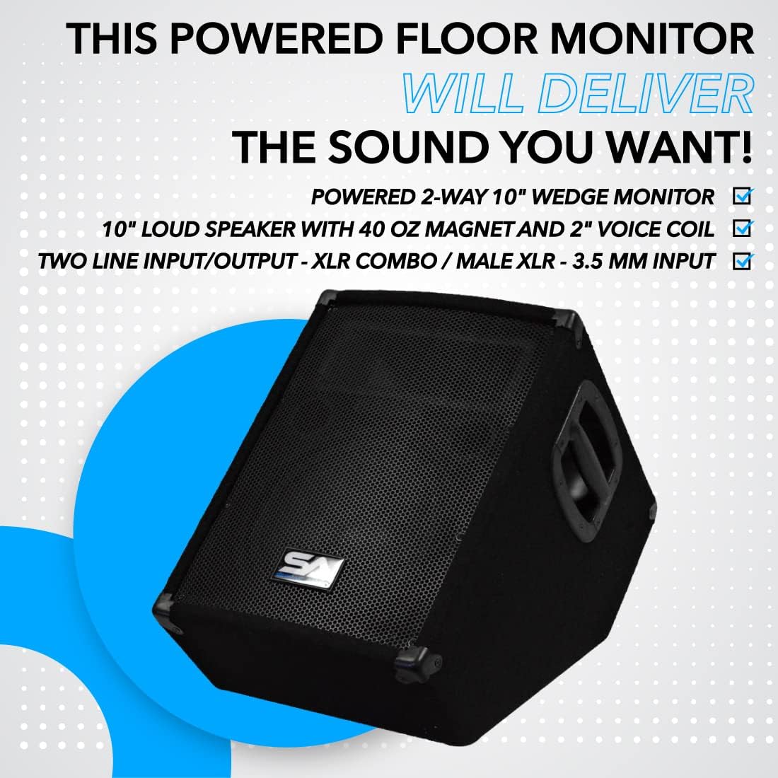 Seismic Audio - SA-10MT-PW - Powered 2-Way 10