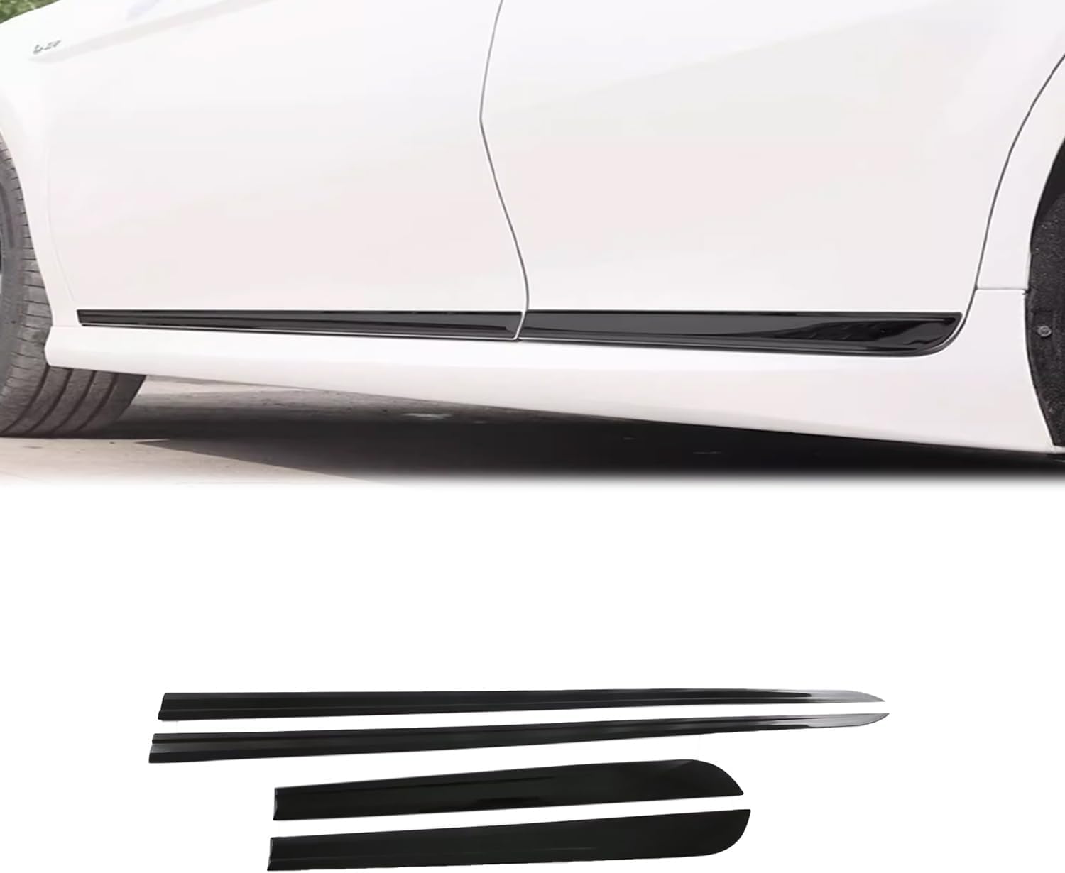 Exterior Car Accessories for Toyota Camry 2024 2025 Body Side Molding Door Guard Cover Trims 4Pcs ABS Black