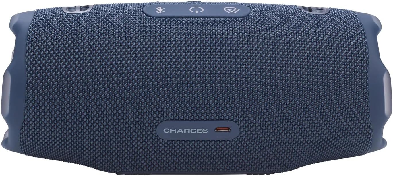 Charge 6 Portable Bluetooth Speaker | IP68 Waterproof, DustProof, and DropProof, Outdoor Wireless Audio | 28Hrs Playtime Megen Hardshell Protection Case (Blue)