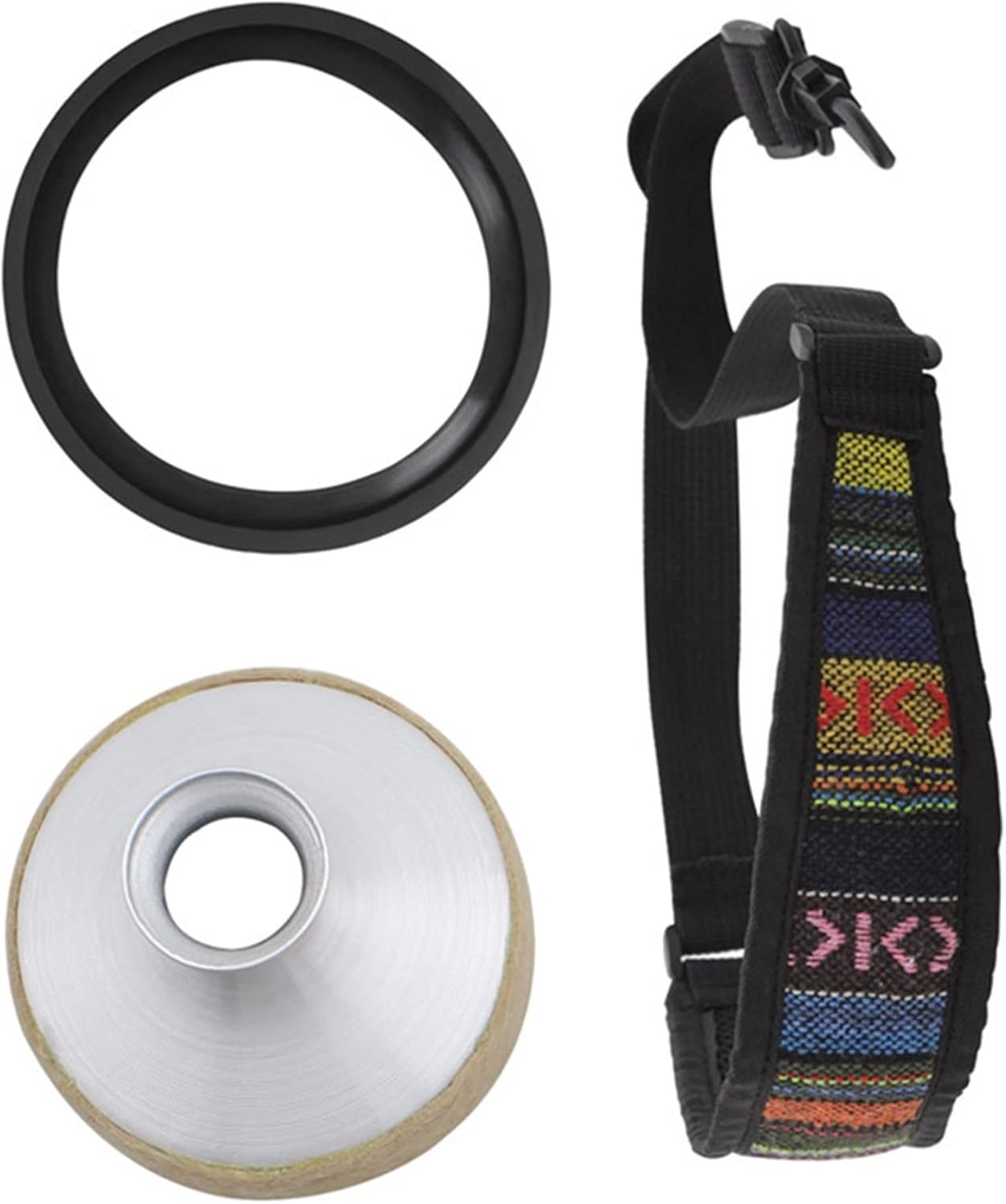 Saxophone Parts 1 Set Alto Saxophone Silencer Ring Saxophone Mute Saxophone Strap (Assorted Color)