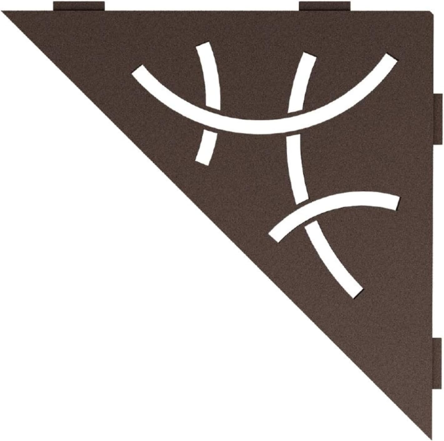 Schluter Triangular Corner Shelf for Tiled Walls - Curve Design, Aluminum Material, Bronze Finish, 3/32