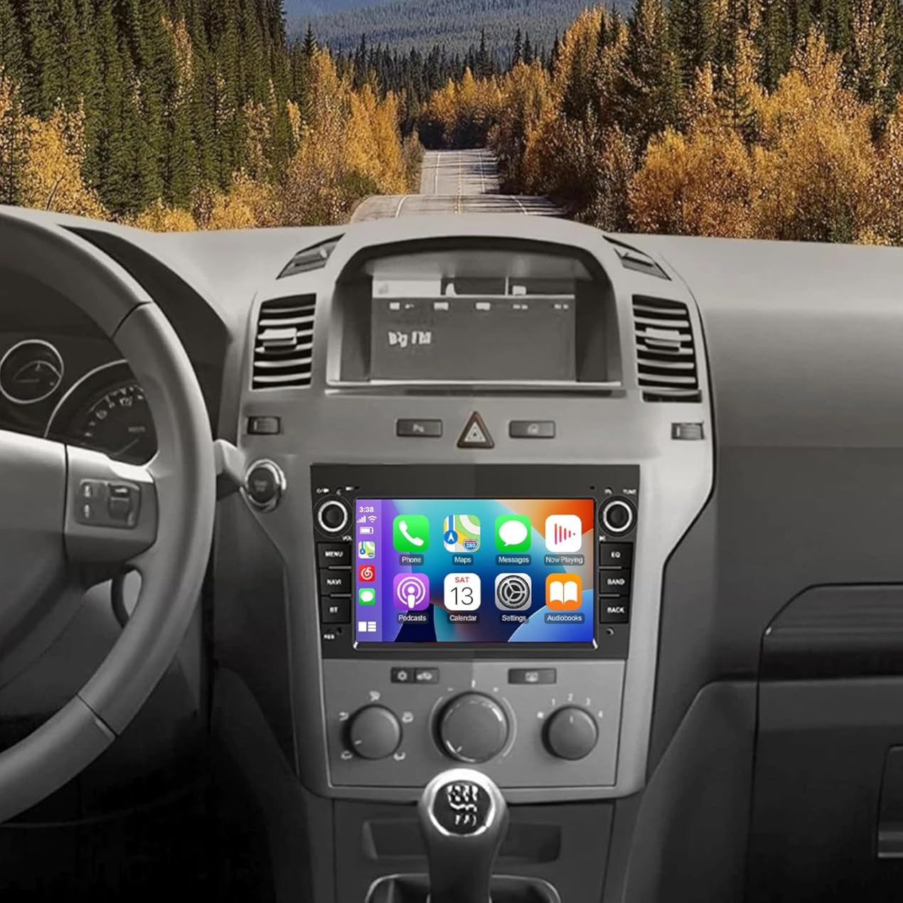 PHEZEN 7 inch Touchscreen Car Stereo Fit for Opel Astra 2004-2009, Android 15 Double Din Car Radio with Carplay & Android Auto Support Bluetooth Mirror Link WiFi Backup Camera 4+64G