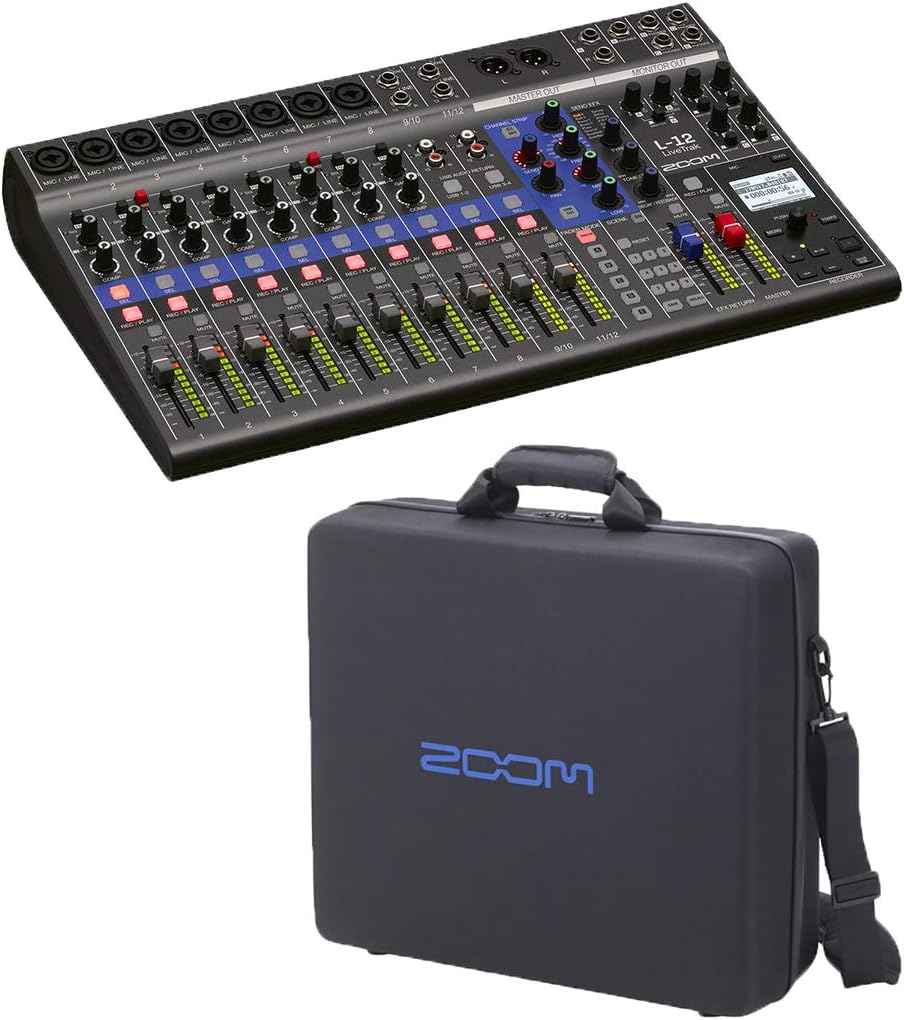 Zoom LiveTrak L-12-12-Channel Digital Mixer & Multitrack Recorder + CBL-20 Carrying Bag For L-12