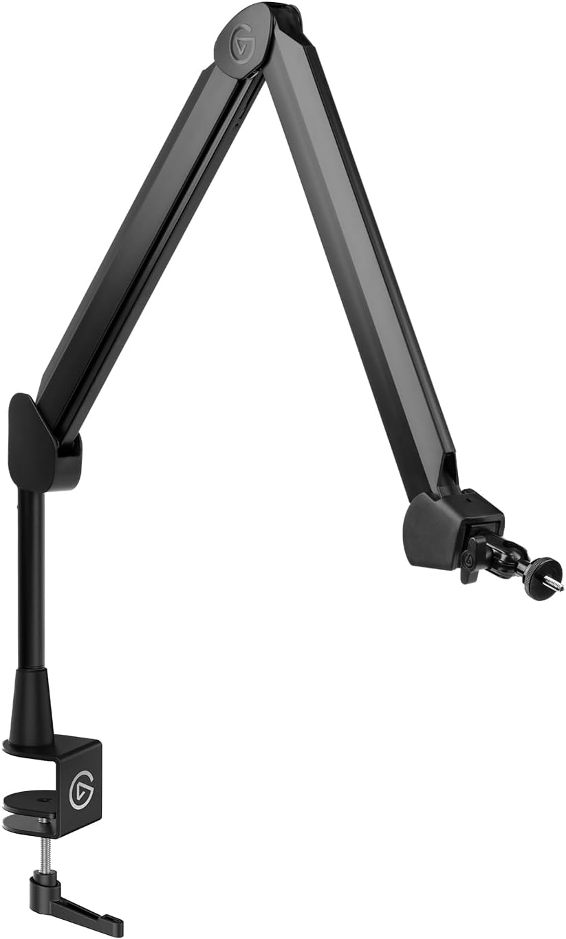 Elgato Wave Mic Arm - Premium Broadcasting Boom Arm with Cable Management Channels, Desk Clamp, 1/4