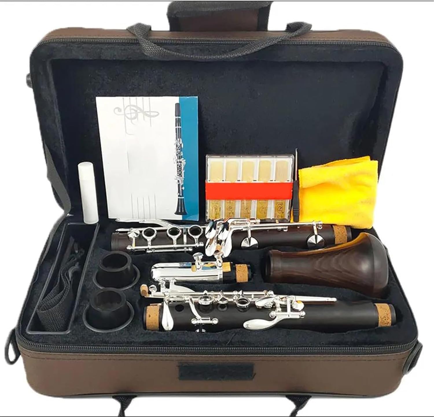 Clarinet Musical Instruments Clarinet Bb Wood Ebony Body Silver Plated 17 Keys Ebony Clarinet