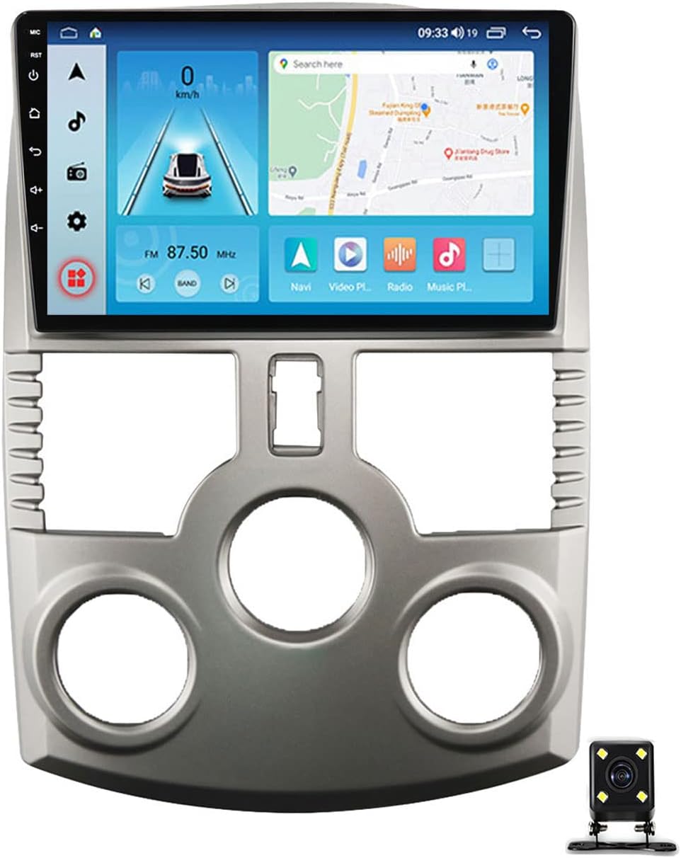 Android Car Radio Bluetooth Stereo MP5 Player with Backup Camera 9 Inch Touchscreen for Toyota Rush J200 2006~2016 Double DIN Car Stereo Support Carplay/Auto/Mirror Link/FM/USB/DSP/SWC