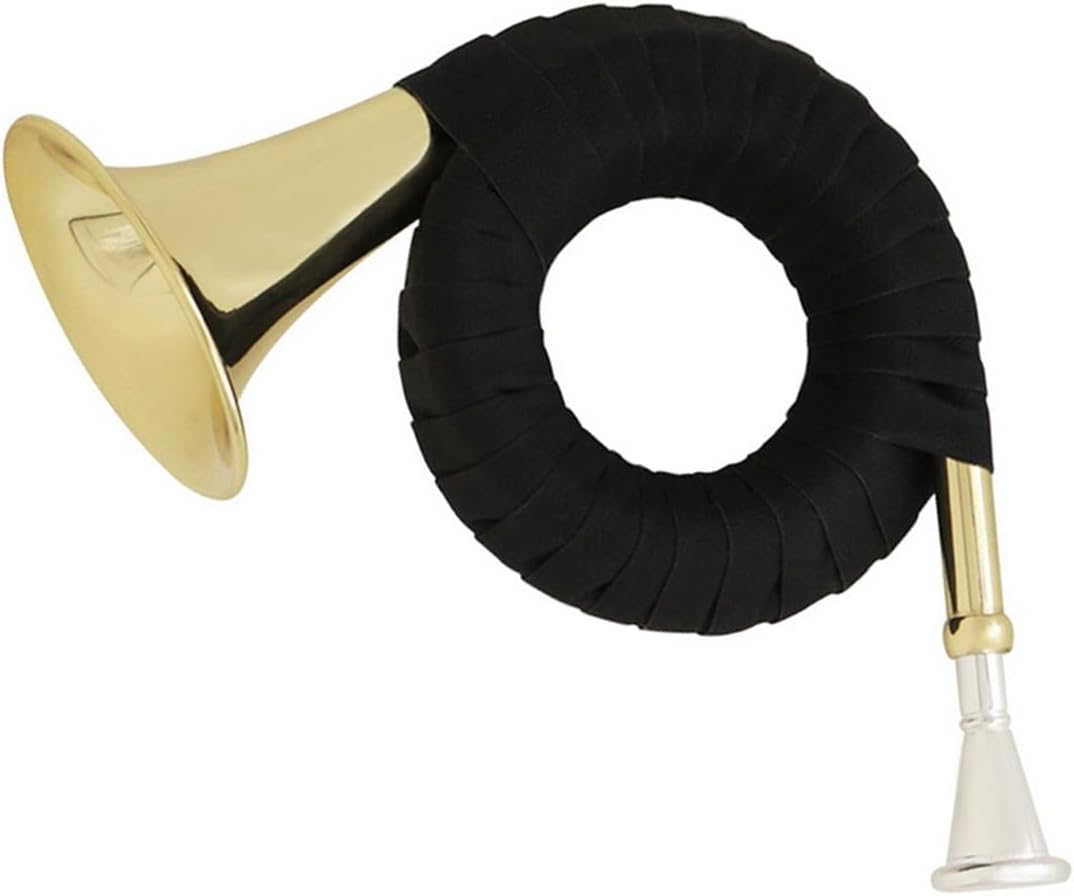 4 Key French Horn Brass Wind Instrument Bb Gold Mini With Stand(Horn Set)