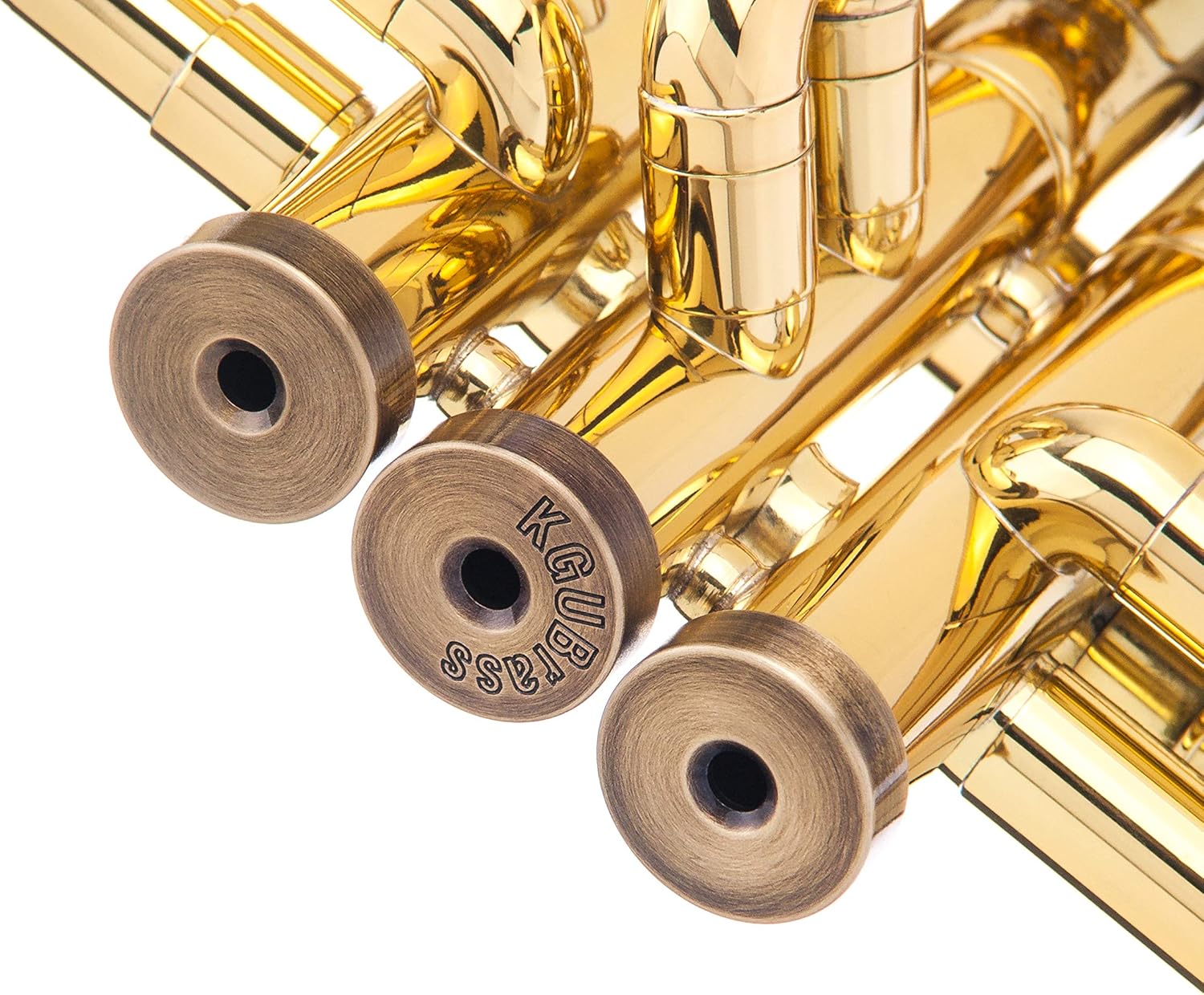 Trumpet Trim Kit for improving the sound. for all Yamaha & Stomvi Trumpet. Custom made KGUBrass (LIGHT, Antique Bronze Lacquer)