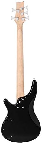 Music Lover GIB Electric 5 String Bass Guitar Full Size Bag Strap Pick Connector Wrench Tool Black 3-7 Days Delivery