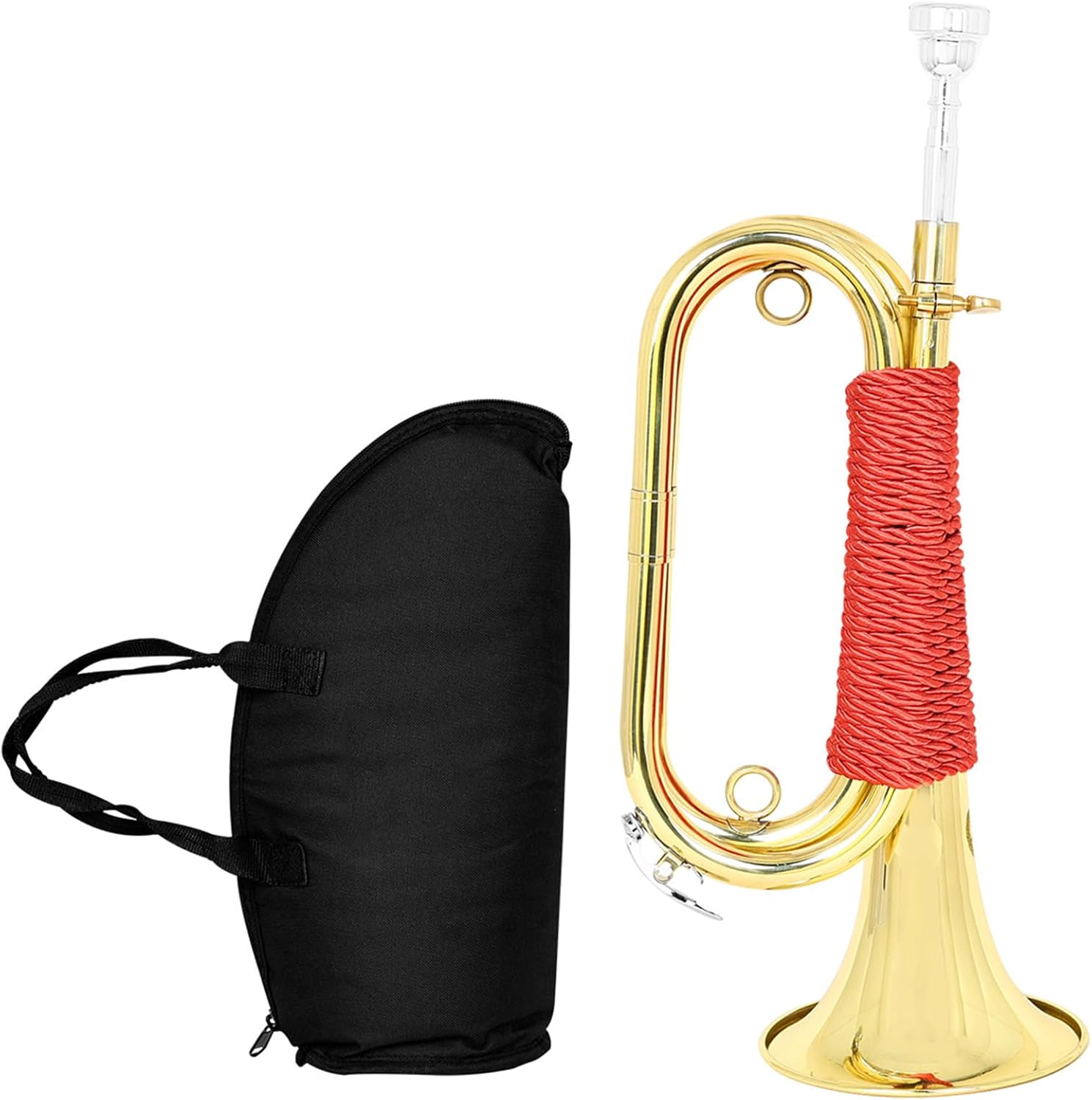 Metal Militaries Bugle Trumpet Portables Trumpet Brass Instrument for Militaries Orchestras School Bands