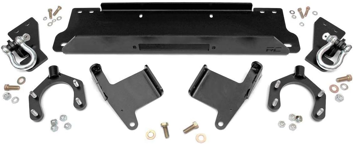 Rough Country Winch Mounting Plate w/D-Rings for 07-18 Jeep Wrangler JK - 1173