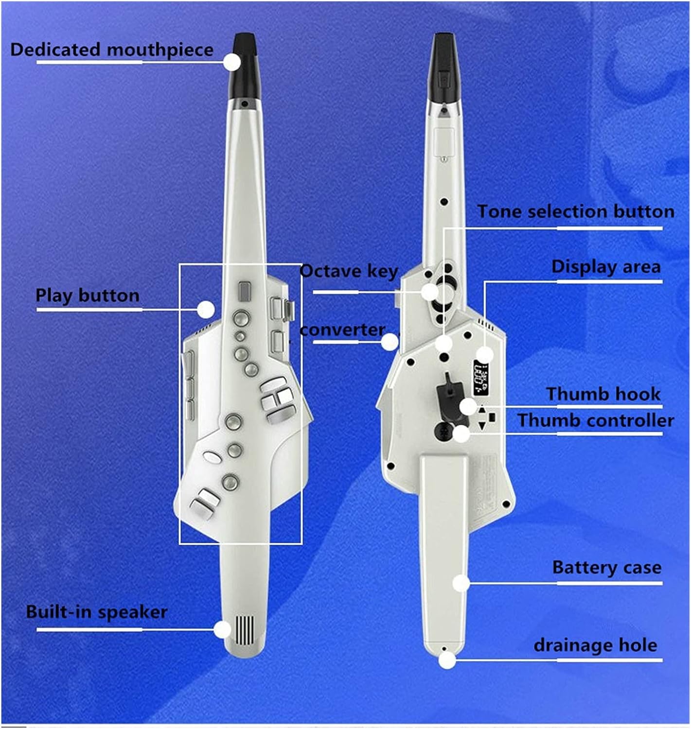 Sax Beginners Kit Digital Saxophone Electric Saxophone is Suitable for Performance-Level Wind Instruments at The Beginning of The School Wind Instrument (Color : 2)