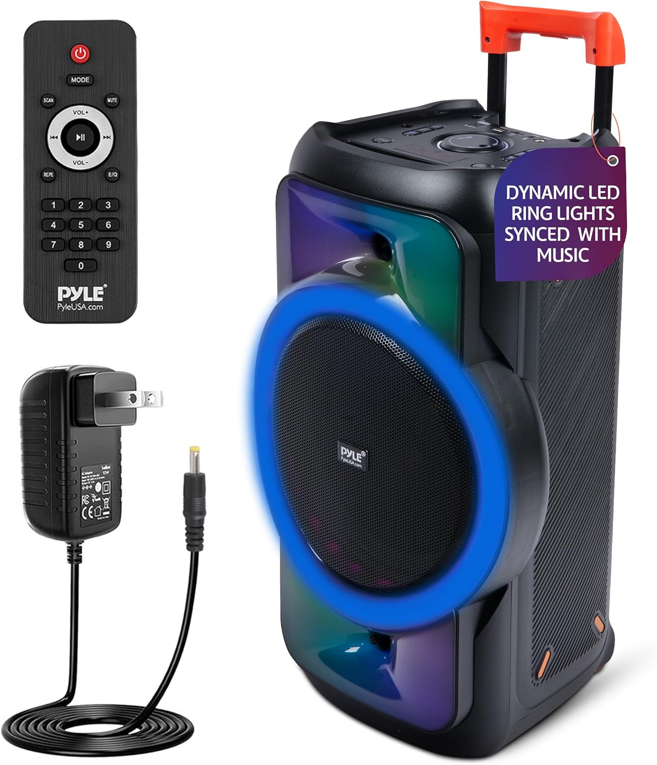 Pyle Audio Large Bluetooth Party Speaker - Big Bluetooth Speaker with True Wireless Stereo System - Enjoy Powerful Bass and Clear Treble - Portable Karoke Big Speaker - PPHP1979-160W