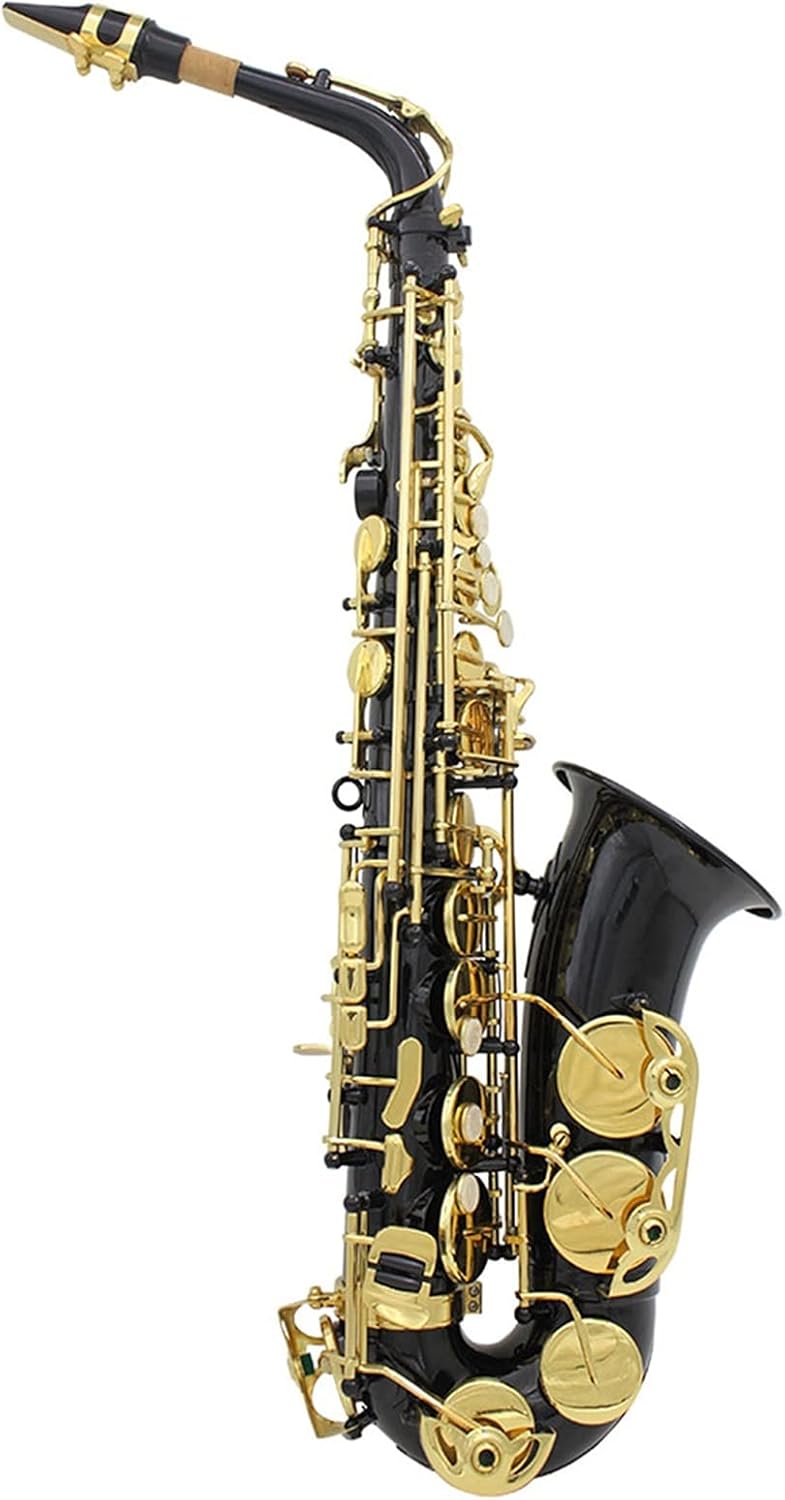 Alto Saxophone Black Gold, Brass, E, Saxophone, Brass Wind Instrument, Suitable for Grading Performance Student