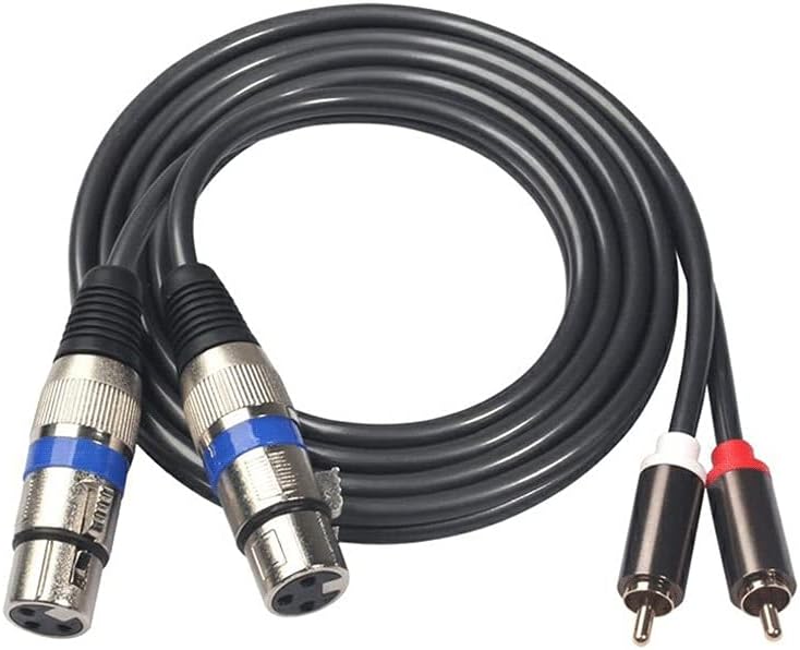 1.5m Jack Male Cable, Used for Dual Gold-Plated Audio Cable, Used for Microphone Mixer Power Amplifier