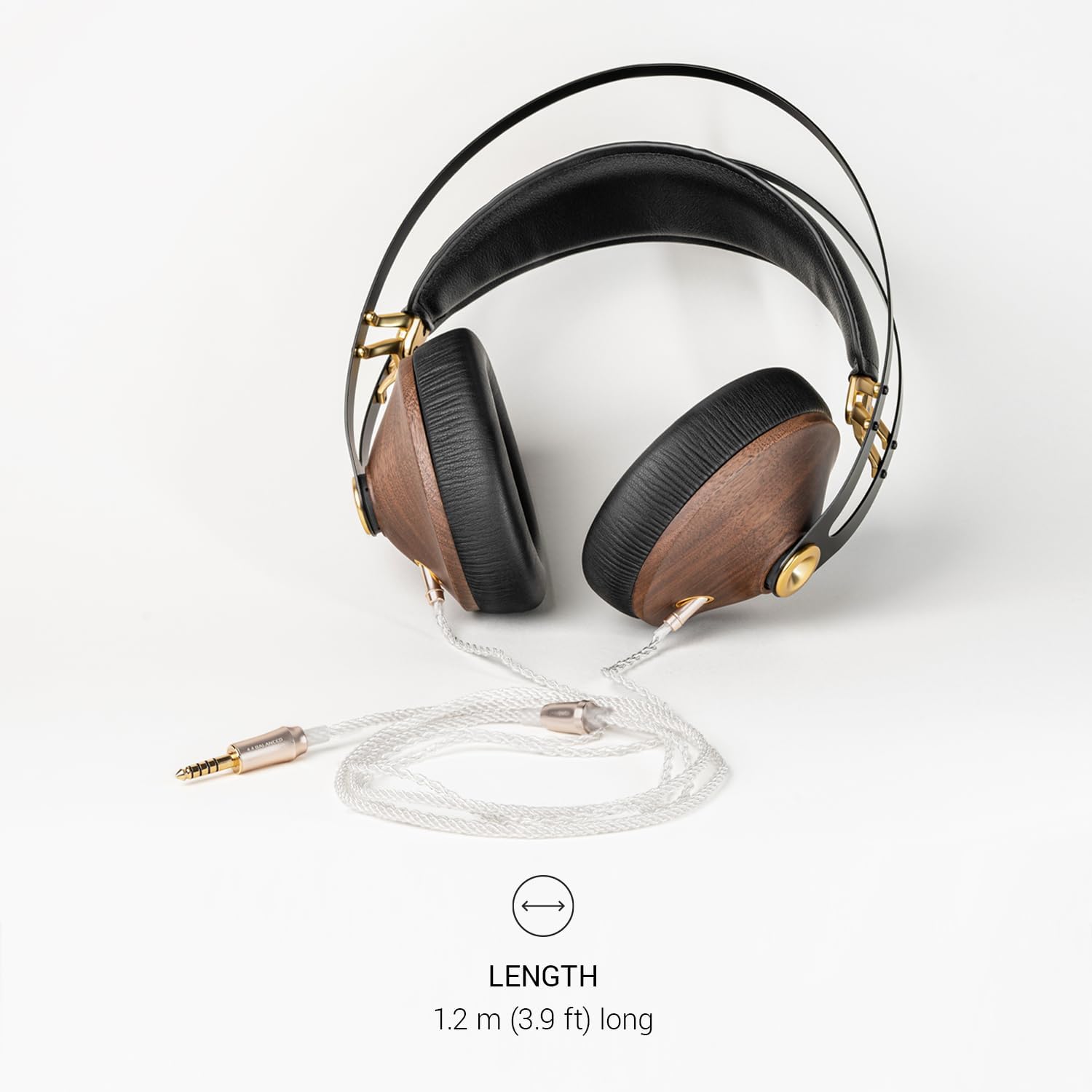 Meze Audio Mono 3.5mm to Balanced 4.4mm Silver-Plated Headphone Cable - 3.9ft.