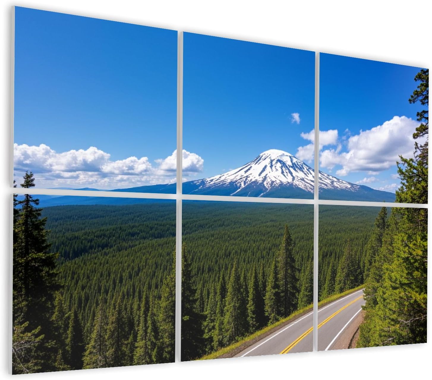 6 Pack Art Acoustic Panels Self Adhesive Mt Hood Decorative Soundproof Wall Panels Sound Absorbing Panel 48