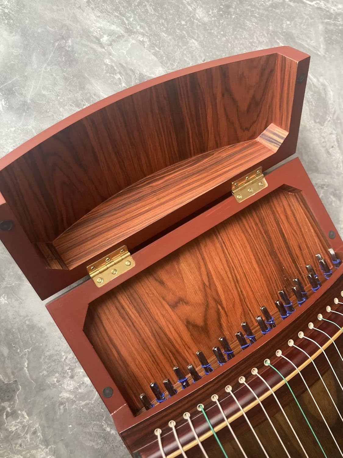 LANDTOM Professional Sandal and Paulownia Guzheng with Carved Shell (163cm) for Adults/Children/Senior/Intermediate/Beginner