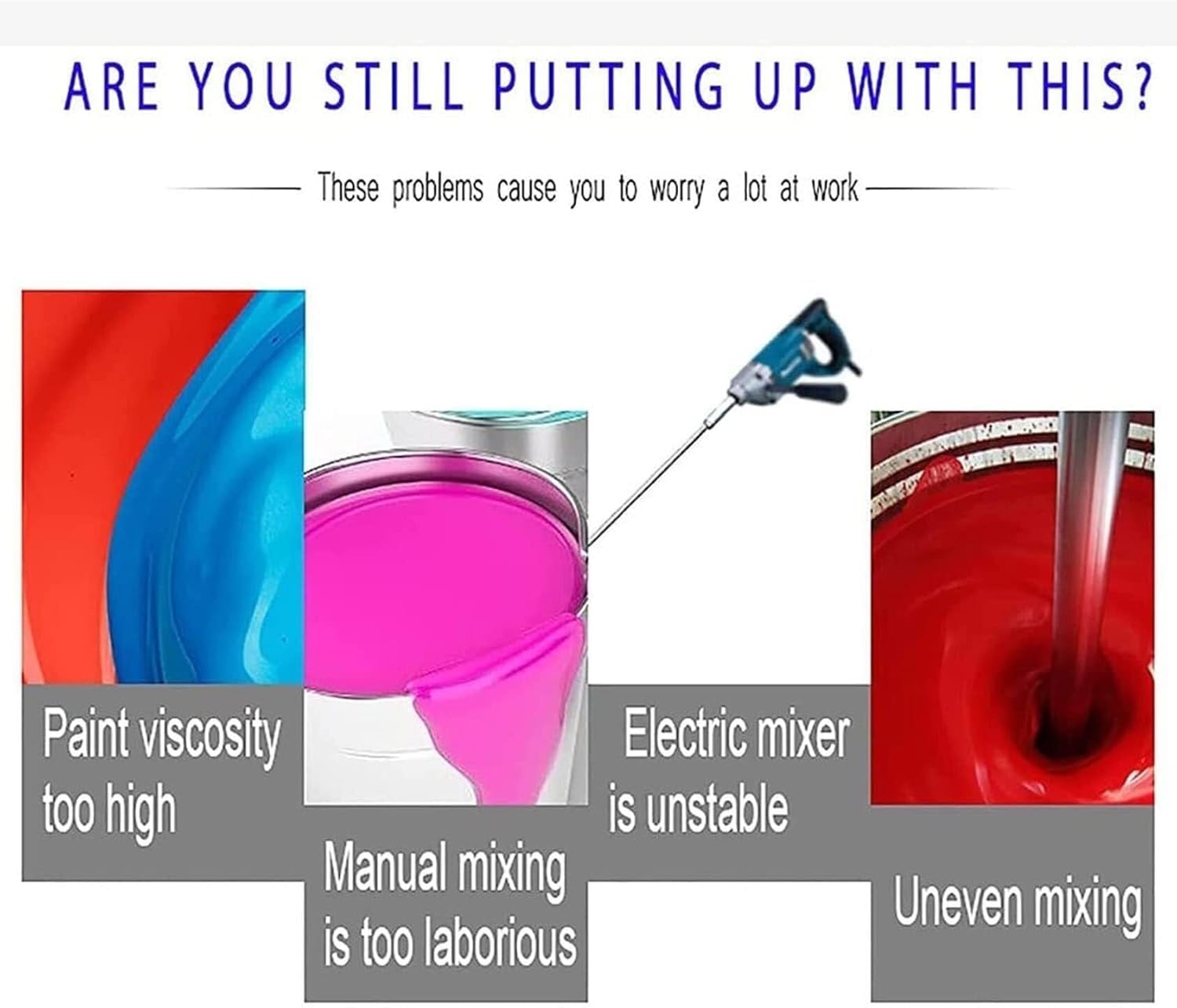 Pneumatic Bracket Mixer Concrete Stirrer, 5 Gal/20LPneumatic Paint Mixer Machine, Desktop Vertical Air Agitator for Mixing Feed (Impeller) Pneumatic