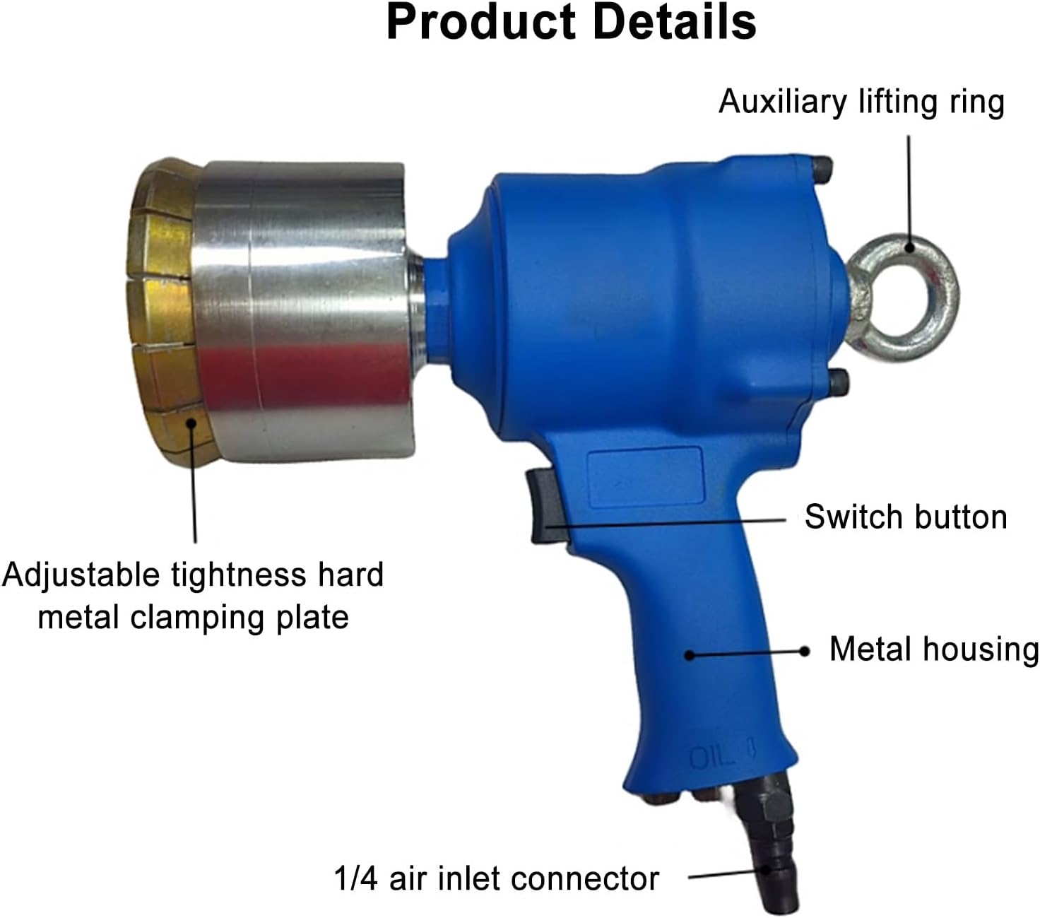200L Pneumatic Oil Drum Pressure Cap Sealing Barrel Crimping Tool,Oil Drum Sealing Machine,Drum Capping Sealing Machine (30mm+75mm)