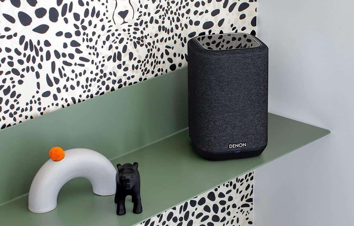 Denon Home 150 Wireless Smart Speaker – Compact Design, Wi-Fi & Bluetooth, HEOS Built-in, Alexa Built-in, Siri & AirPlay 2, Spotify Connect, Multi-Room Support, Black