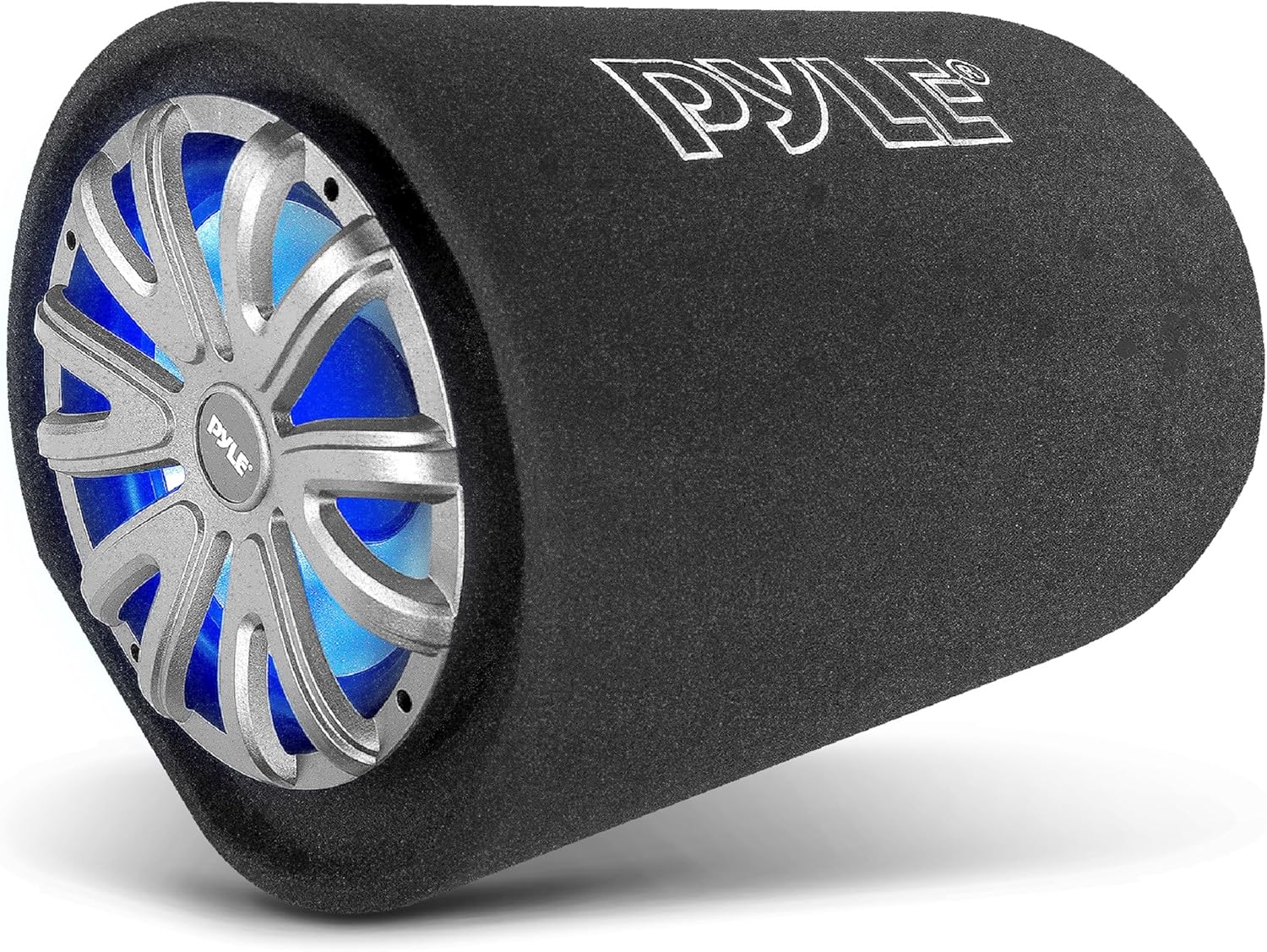 Pyle 12-Inch Carpeted Subwoofer Tube Speaker - 600 Watt, High Powered Car Audio Sub Bass Enclosure System with 2'' Aluminum Voice Coil, Rear Vented Design - PLTAB122,Black