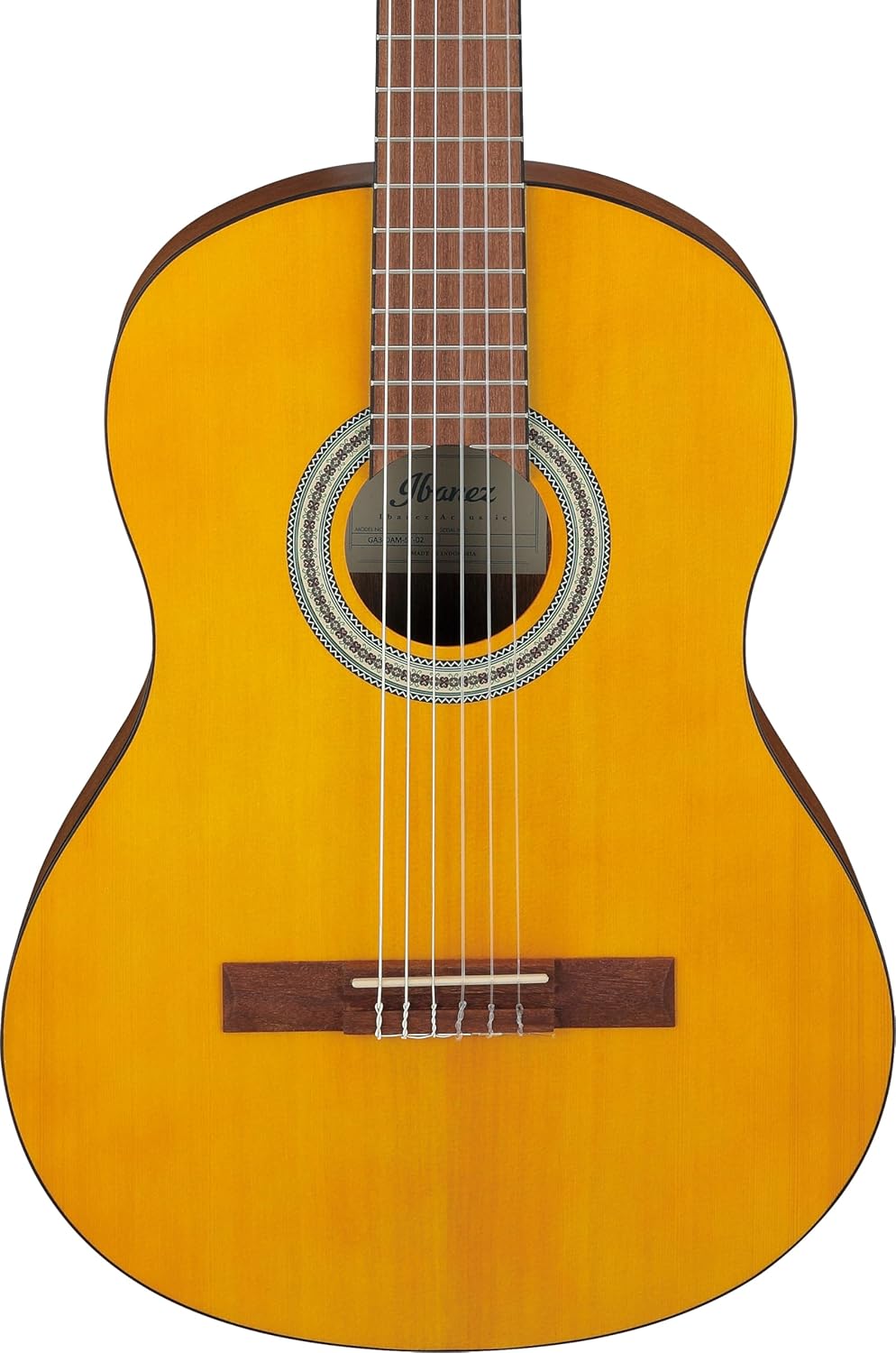 Ibanez GA3 Nylon String Guitar, Open Pore Amber