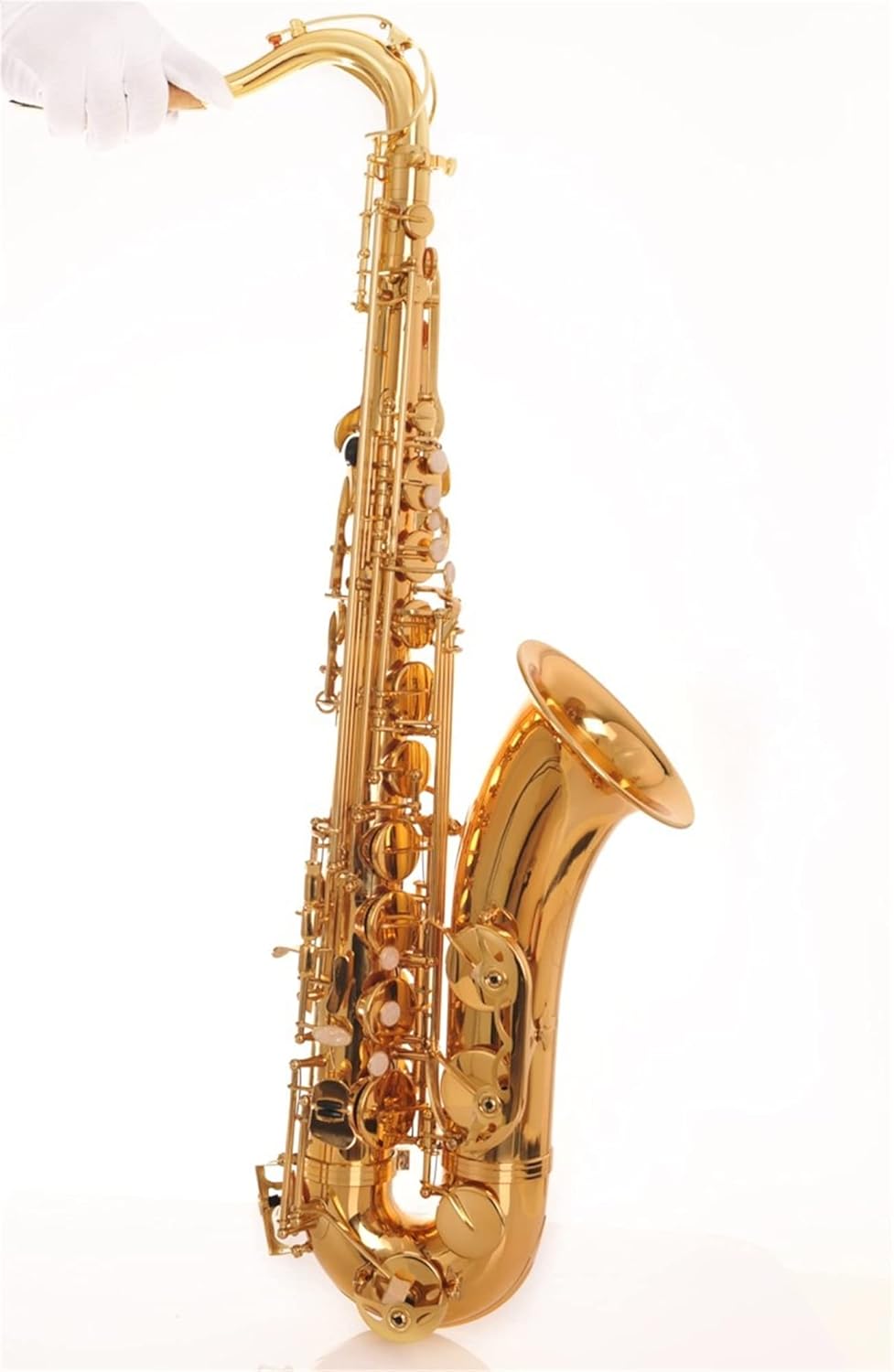 Professional Saxophone B Flat Tenor Saxophone/Wind Instrument Electrophoresis Golden Saxophone is Suitable for Beginner Bands Brass Sax Beginners Kit