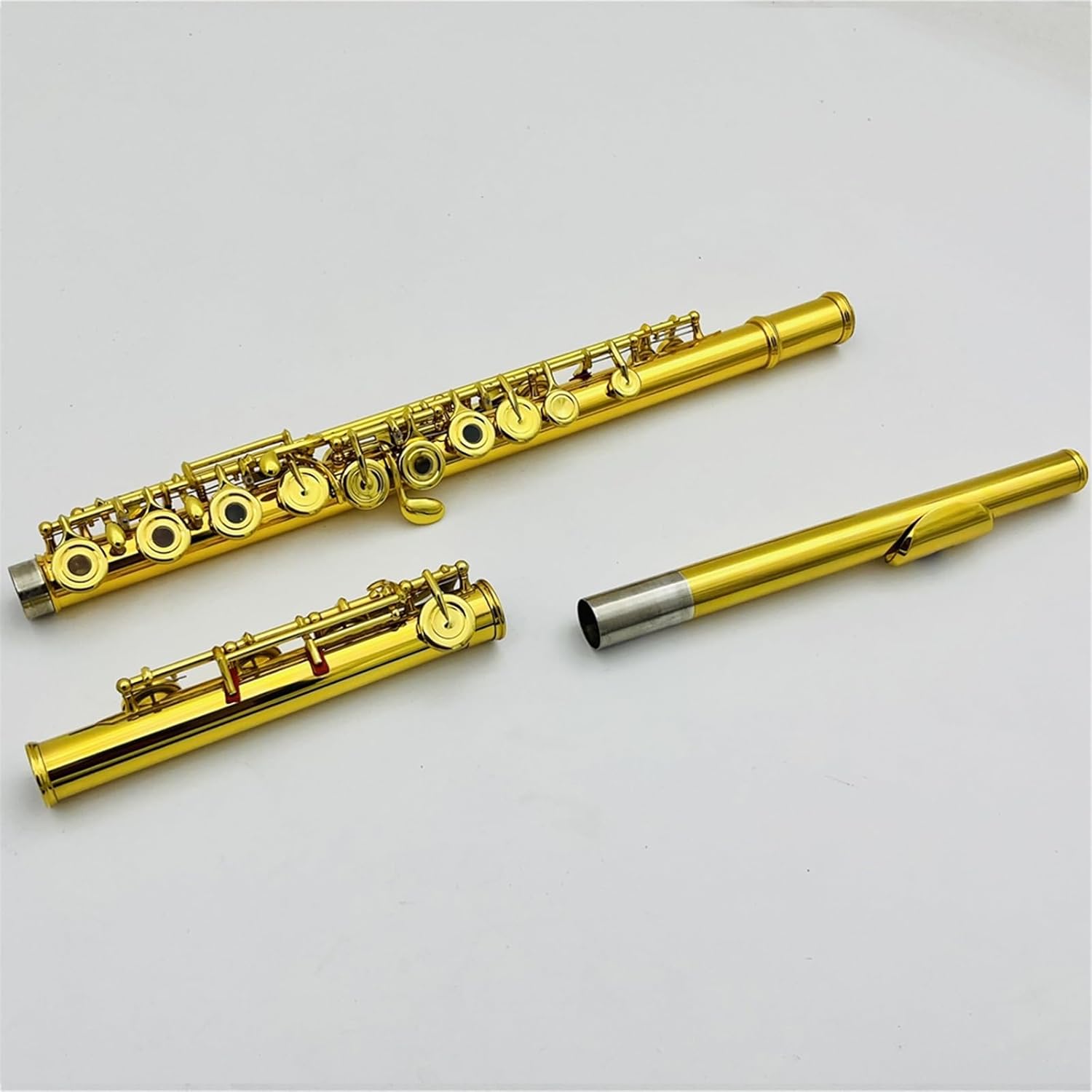 Flute C Tune Flute 17 Opend Holes with Lacquered Gold Professional Woodwind with Case Flutes Musical Instruments