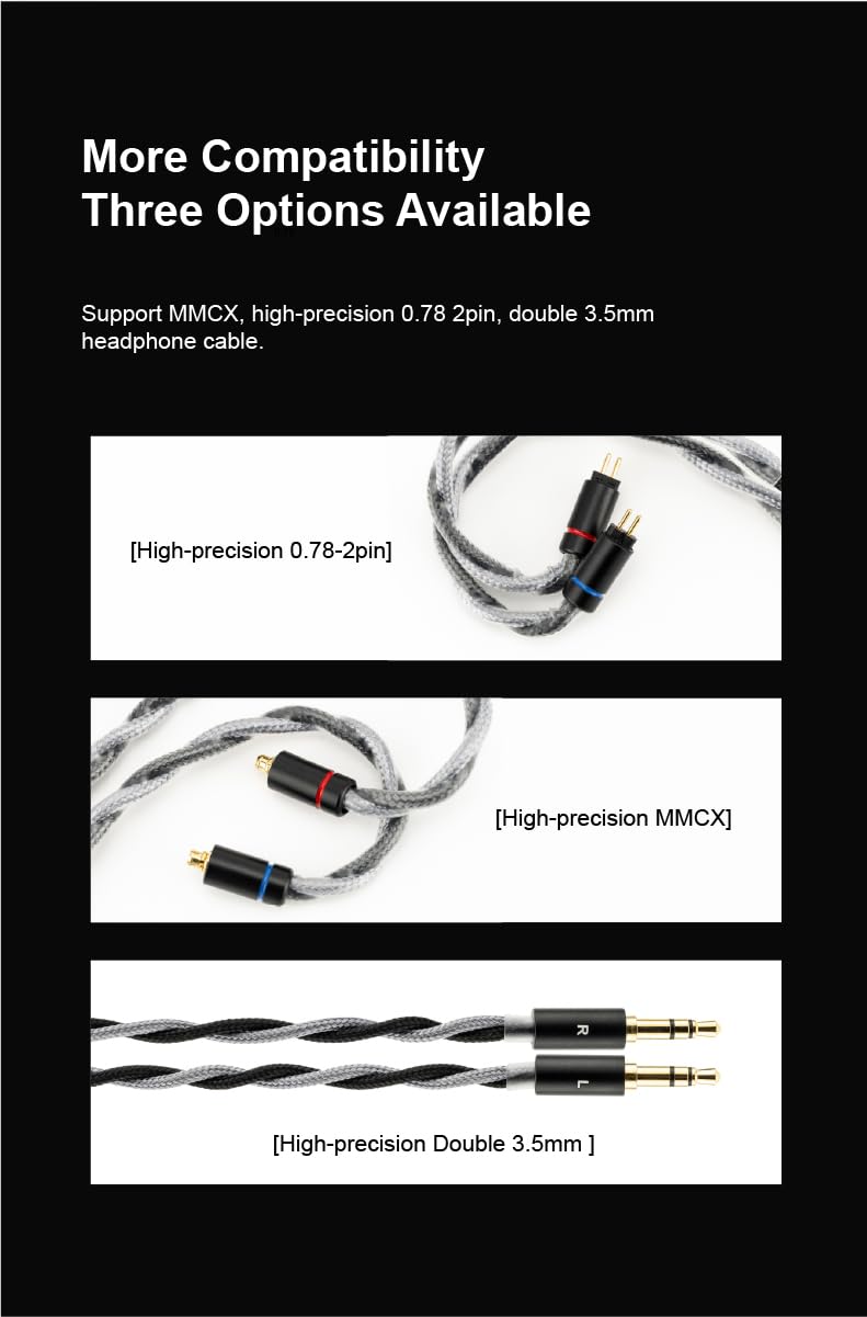 Moondrop Atami Headphone Upgrade Cable with 4.4mm Fully Balanced Plug Without Microphone (Dual 3.5mm)