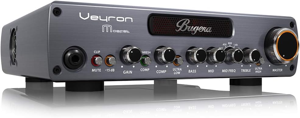 Bugera VEYRON MOSFET BV1001M Ultra-Compact 2,000-Watt Class-D Bass Amplifier with MOSFET Preamp, Compressor and DYNAMIZER Technology