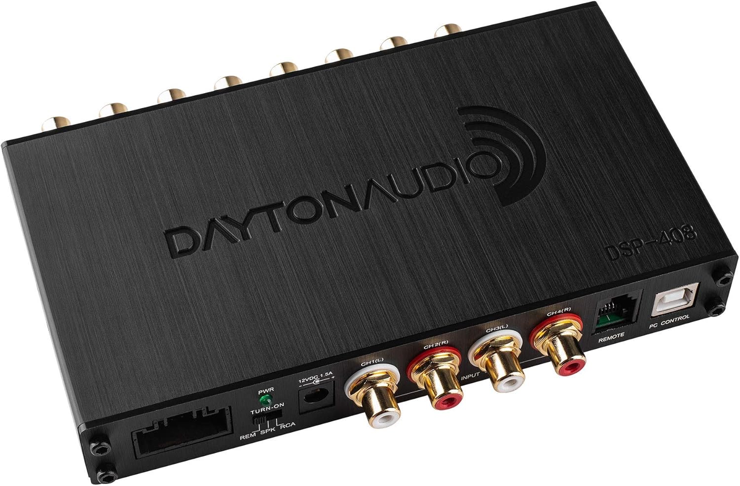 Dayton Audio DSP-408 4 Input 8 Output DSP Digital Signal Processor with Built in EQ Crossovers, Time Alignment, and in-Put/Output Mixing for Home and car Audio