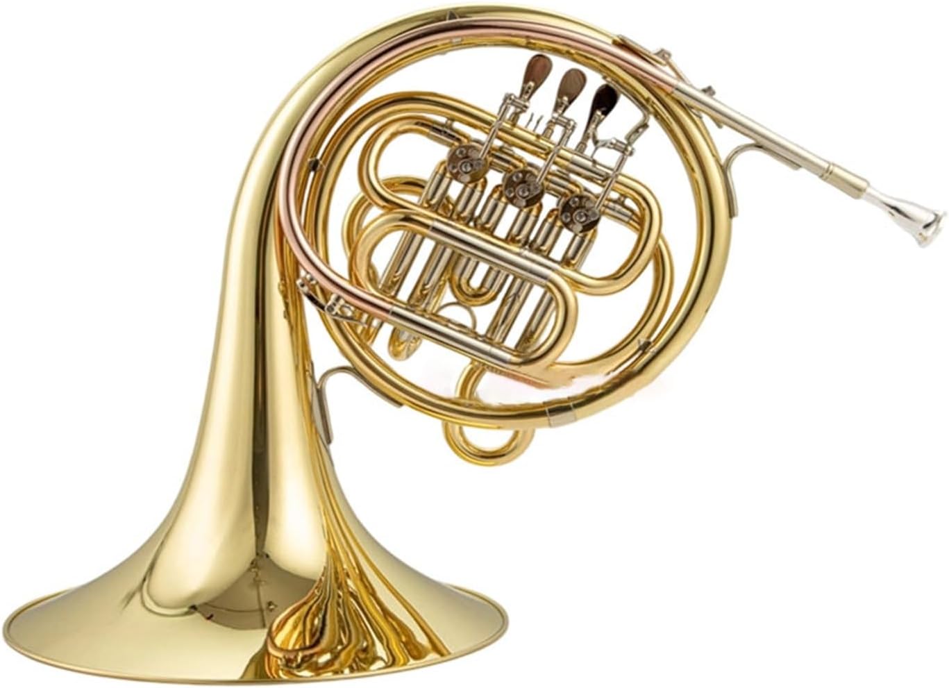 4 Key French Horn French Horn In B Flat F Key Three Single Row Suitable For Beginners To Play Musical Instruments(F flat)