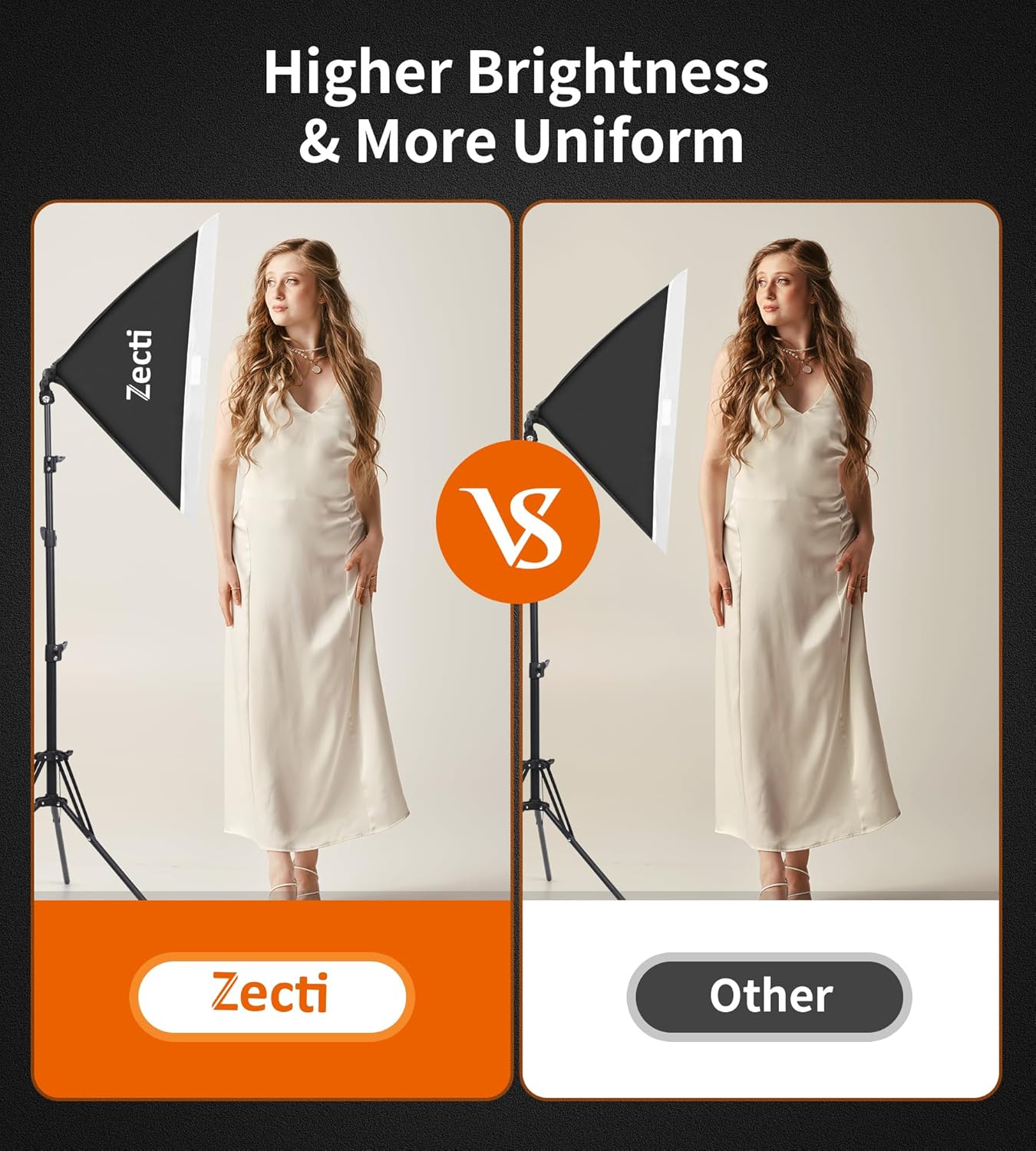 Softbox Lighting Kit 2Pcs 27” x 20” Professional Soft Box | 3200K-5500K 85W LED Bulbs & 82” Light Stand with Remote/Studio Lights for Photography/Video Recording/Live Streaming