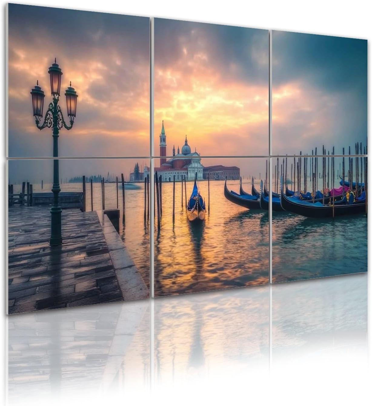 6 Pack Art Acoustic Panels Venice Panorama Sound Absorbing Panel 48