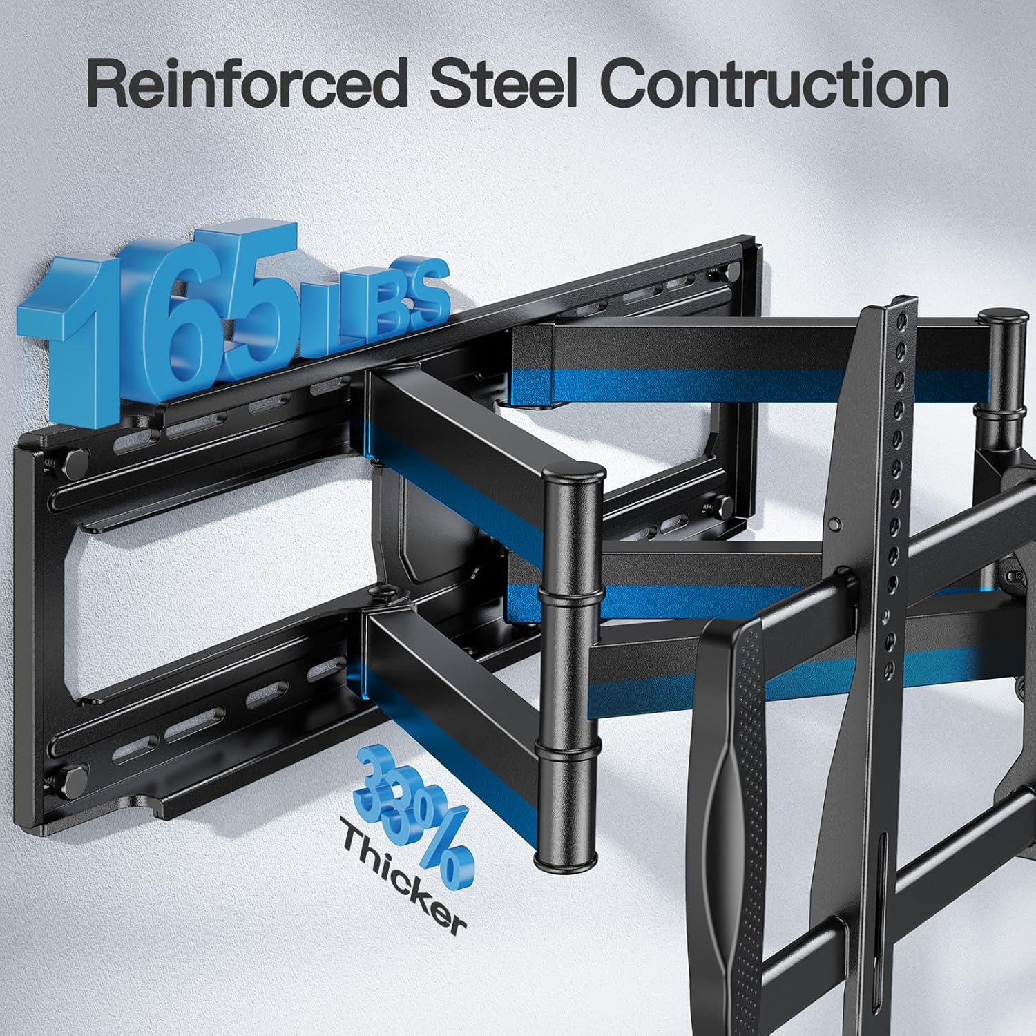 PERLESMITH Full Motion TV Wall Mount for 50”-90” TVs up to 165lbs, Max VESA 800x400mm PSXFK1, Corner TV Wall Mount for 26-60 inch up to 99 lbs, Max VESA 400x400mm PSCMF1