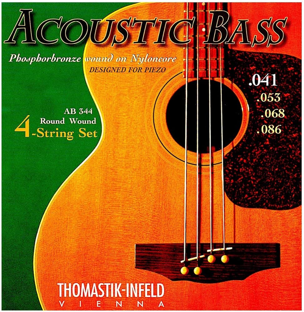 Thomastik-Infeld AB344 Bass Guitar Strings: Acousticore 34-Inch Scale 4 String Set G, D, A, E