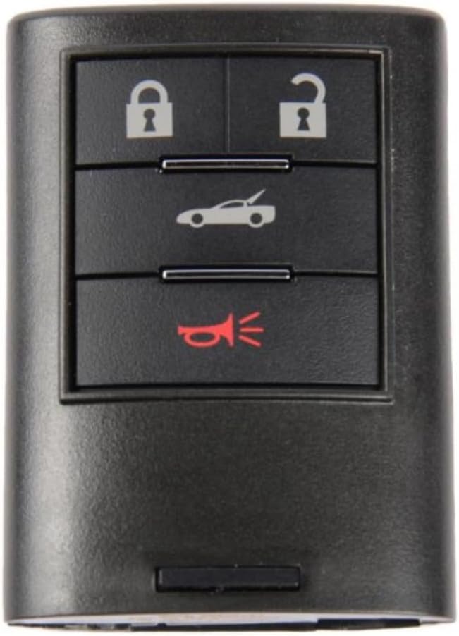 KarParts360 for Chevy Corvette 2008 09 10 11 12 2013 Keyless Entry Remote Key Fob | Black | 4 Button