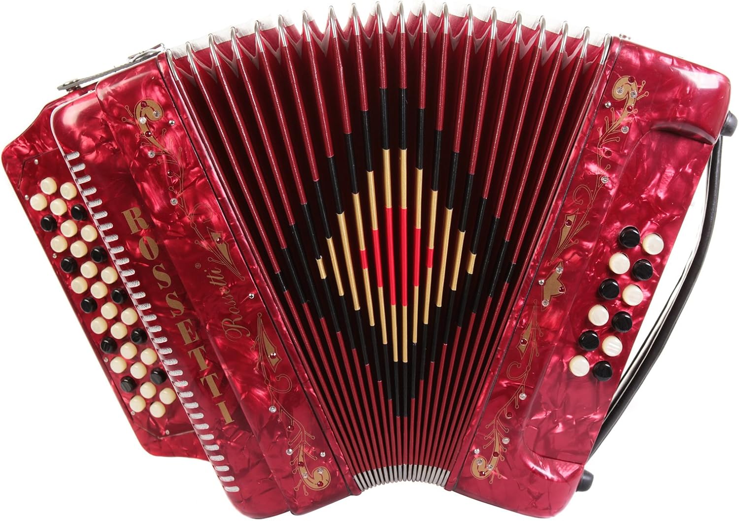 Rossetti, 34-Key Accordion (ROS3412-GCF-RD)